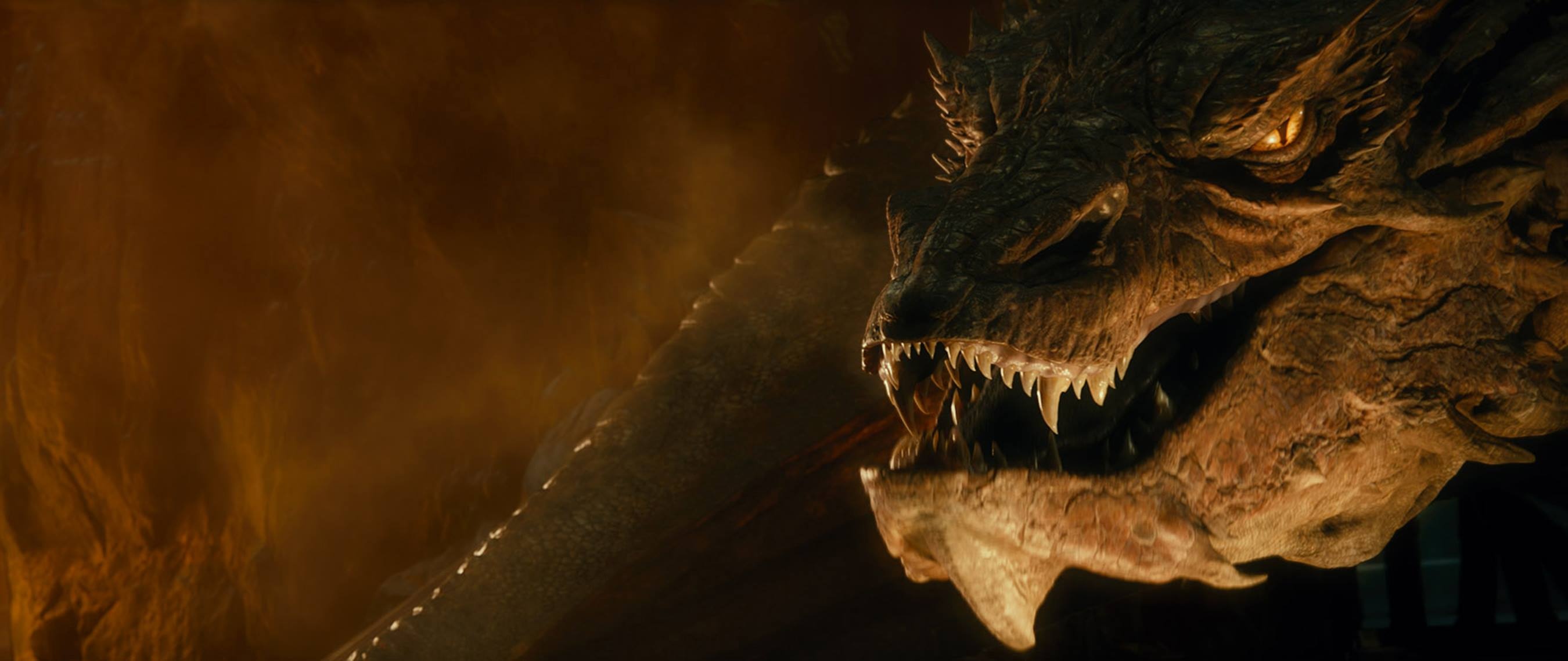 Smaug, Desolation of Smaug, Wallpaper resolution, ID382886, 2700x1140 Dual Screen Desktop