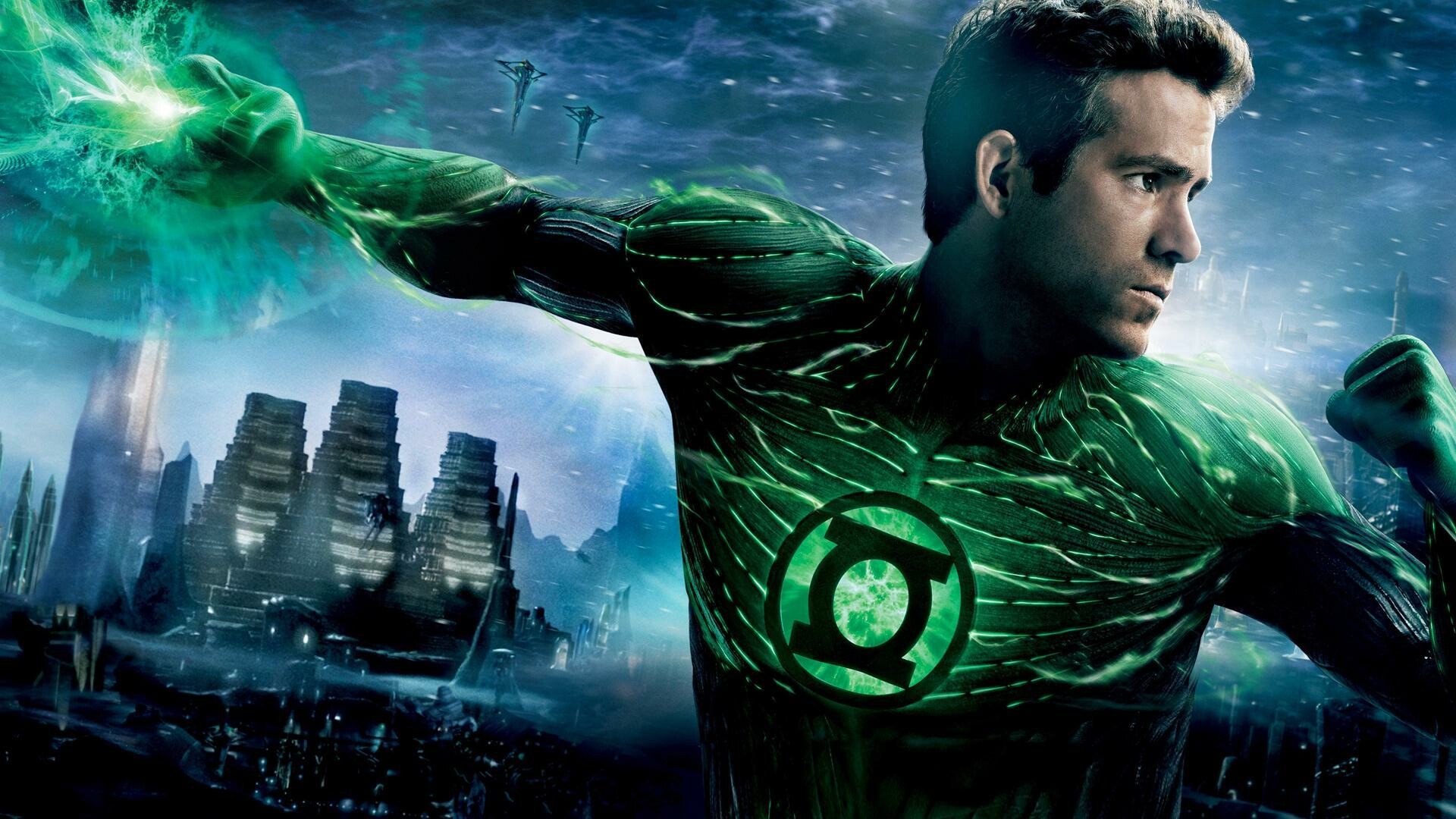 Ryan Reynolds as Green Lantern, Film Poster, Hollywood Actor, 1920x1080 Full HD Desktop