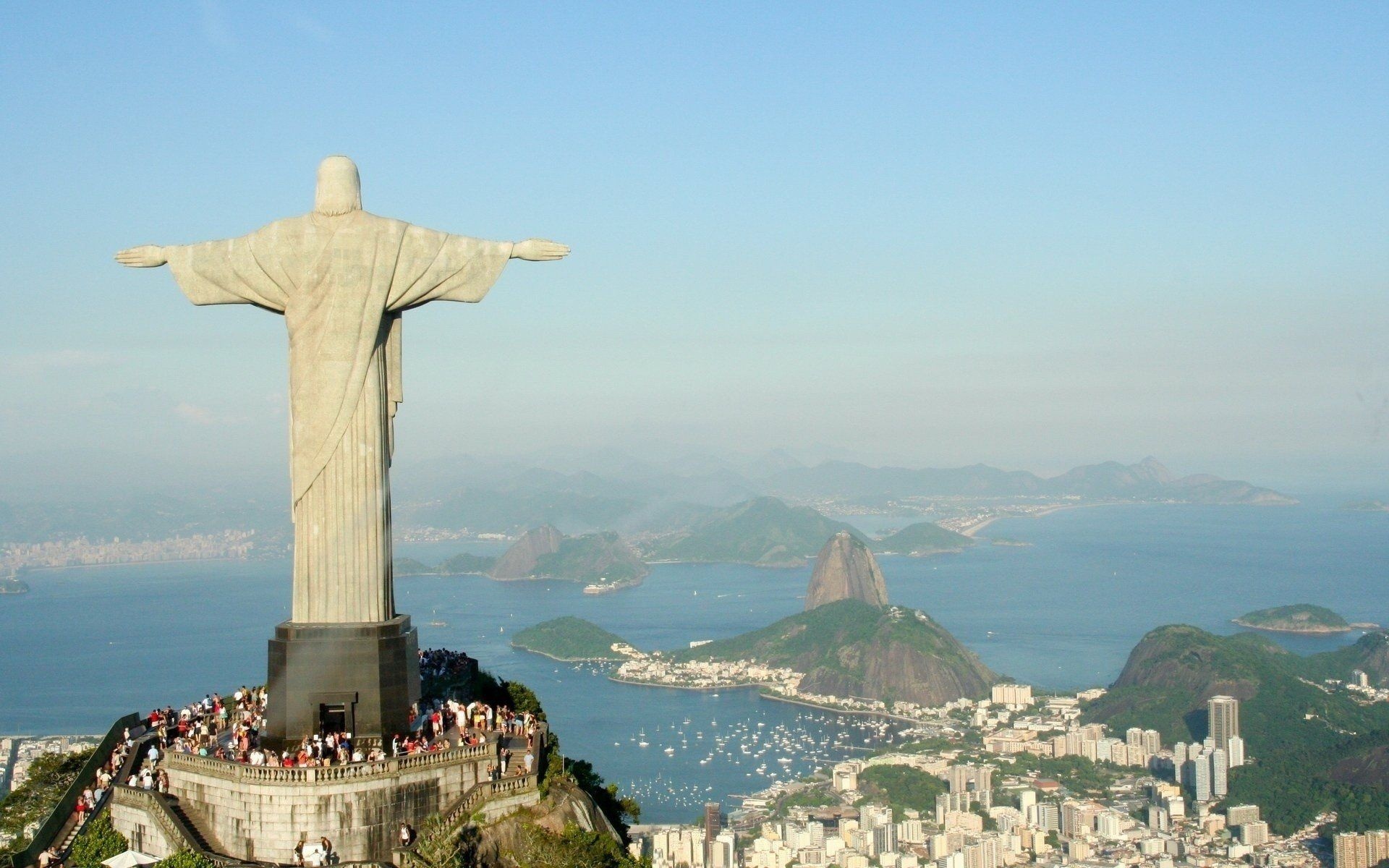 Christ the Redeemer, Majestic view, Brazilian wonder, Spiritual symbol, 1920x1200 HD Desktop