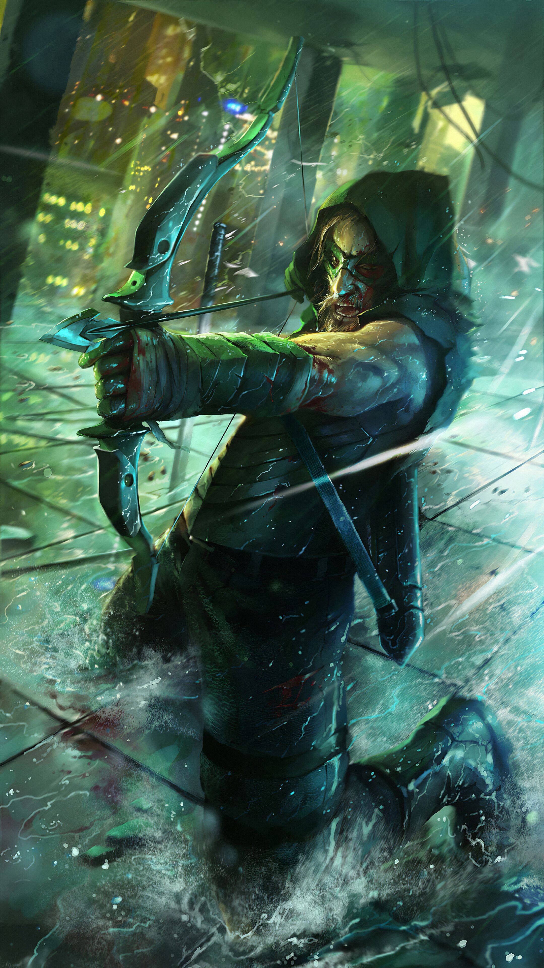 Cool Green Arrow Wallpapers, Top backgrounds, 2160x3840 4K Phone