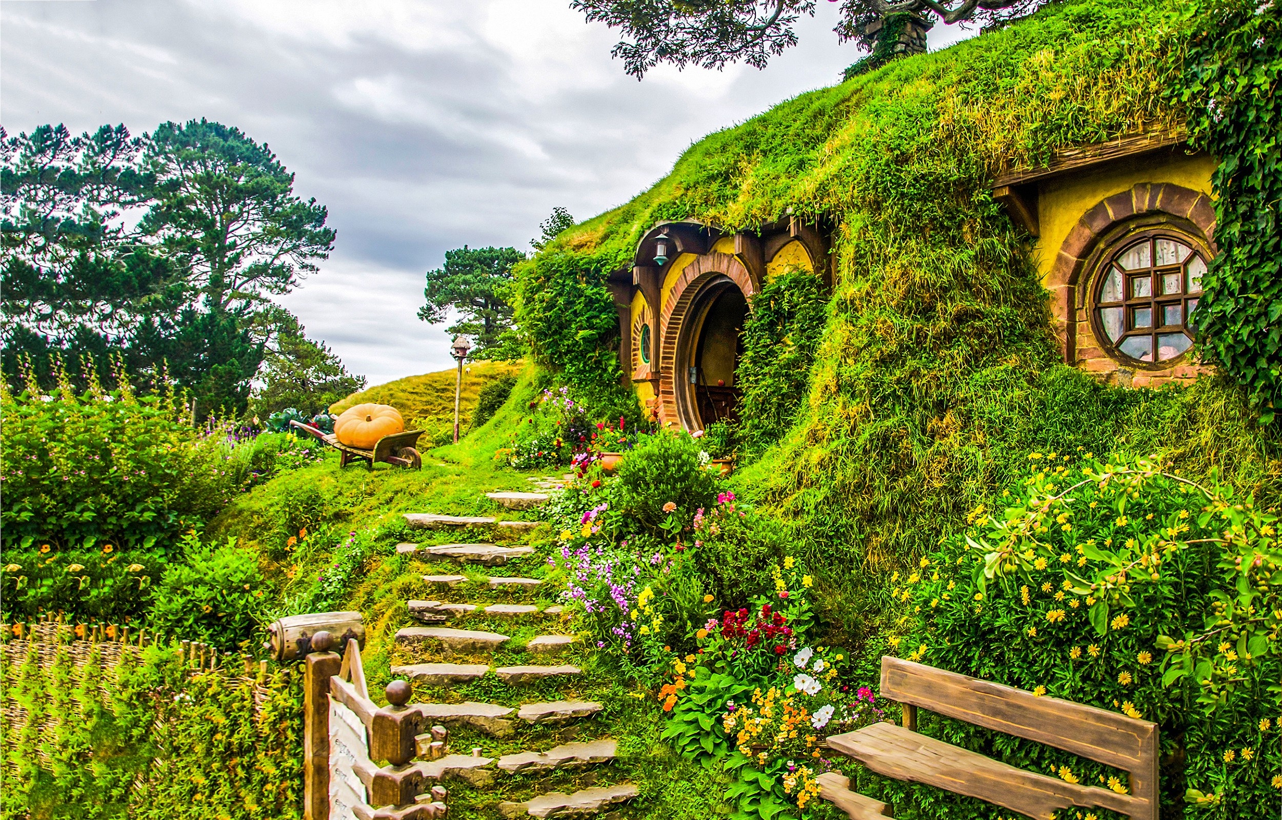 Garden, Hobbiton Wallpaper, 2500x1600 HD Desktop