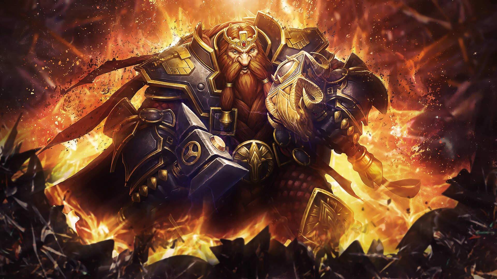 Dwarf, World of Warcraft, Hearthstone, Magni Bronzebeard, 1920x1080 Full HD Desktop