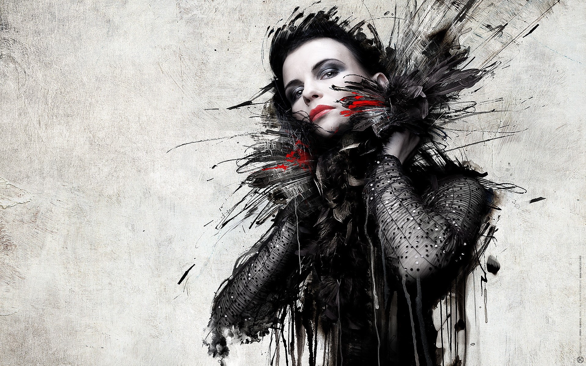 Artistic fashion, Black women portraits, Expressive artwork, Gothic vibes, 1920x1200 HD Desktop