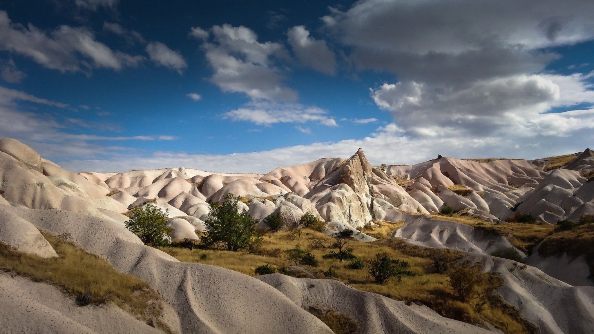 Goreme National Park, Turkish mountains, Unique rock formations, Natural wonders, 2050x1160 HD Desktop