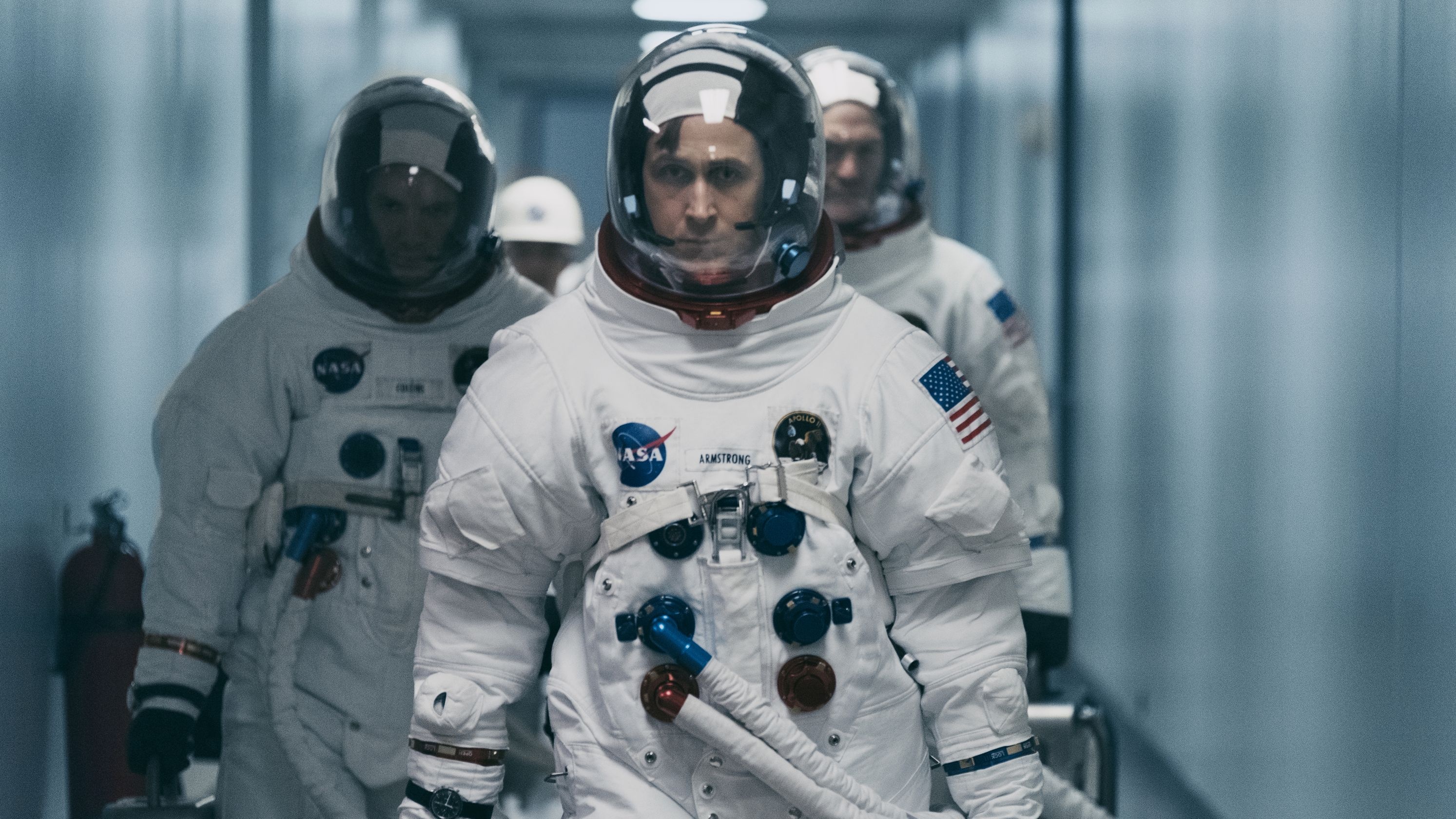 First Man movie, Ethan Anderson, Astronaut suits, Space exploration, 2990x1680 HD Desktop