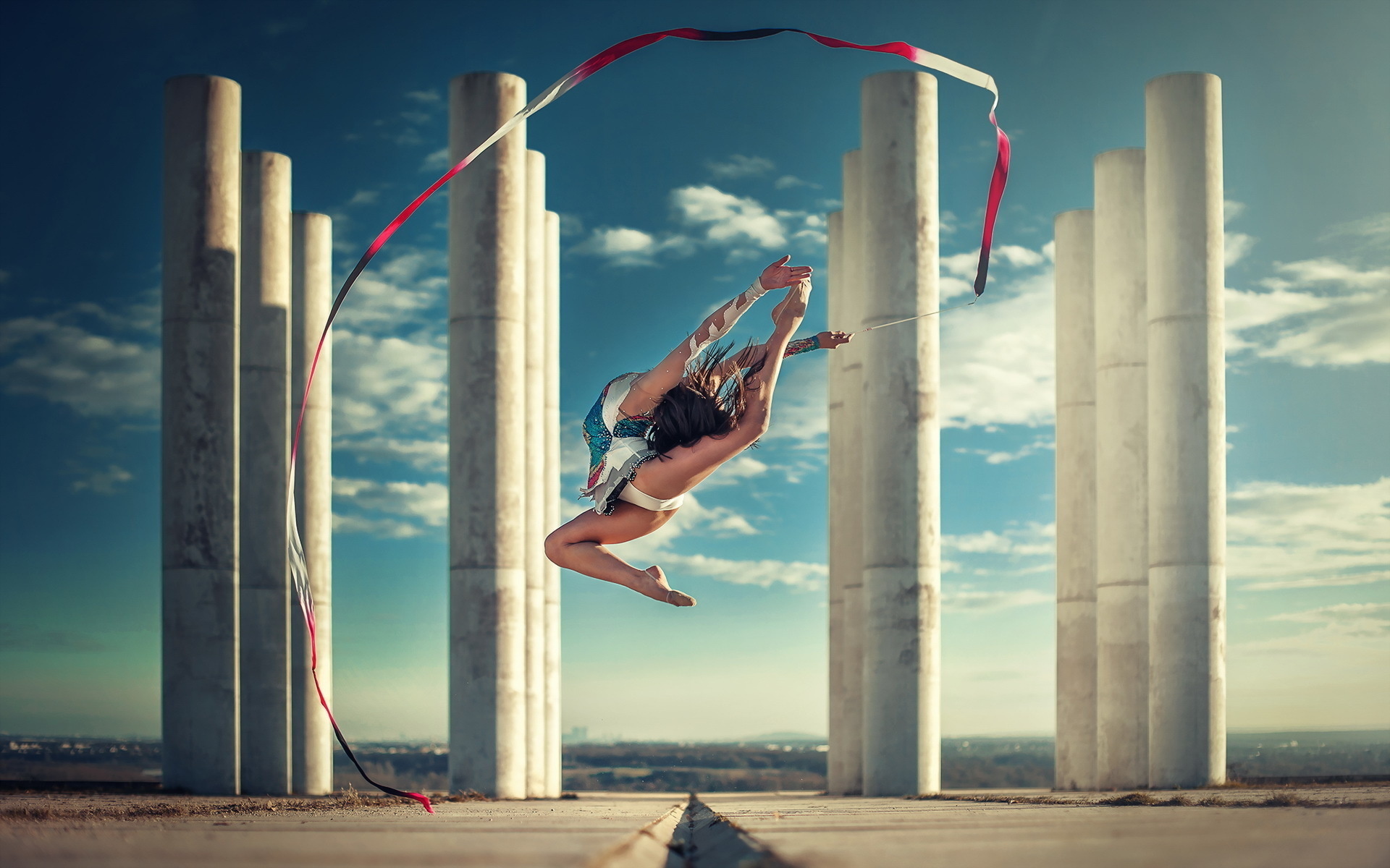 Jump, Rhythmic Gymnastics Wallpaper, 1920x1200 HD Desktop