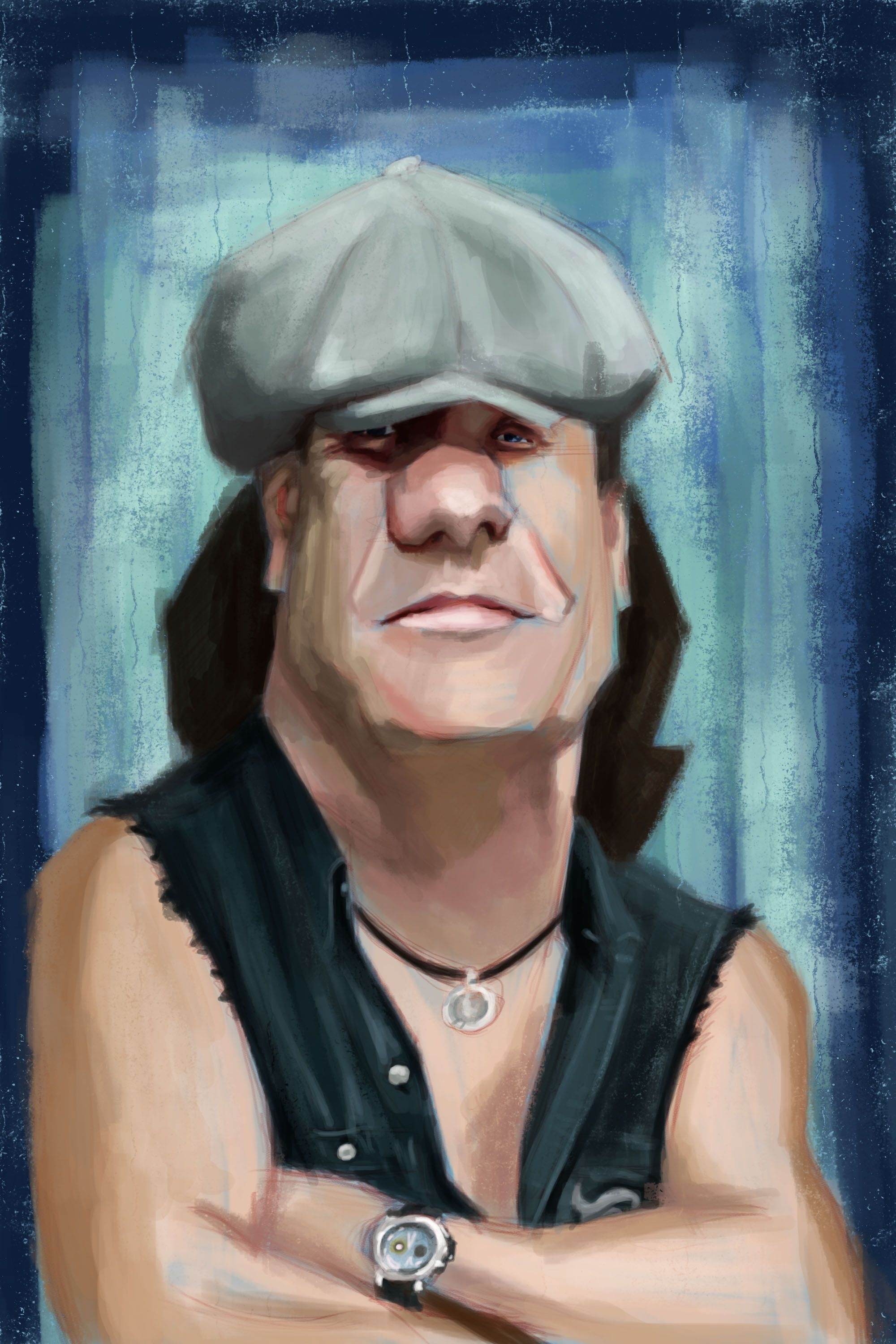 Brian Johnson, Caricature, 2000x3000 HD Phone