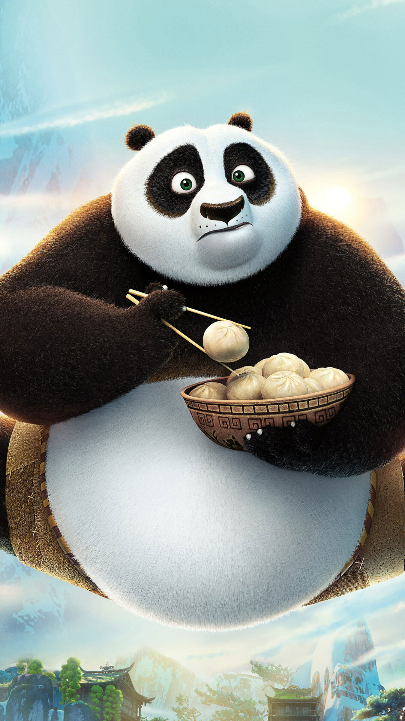 Kung Fu Panda, Action-packed, Nature's beauty, Infectious smile, 1350x2400 HD Phone