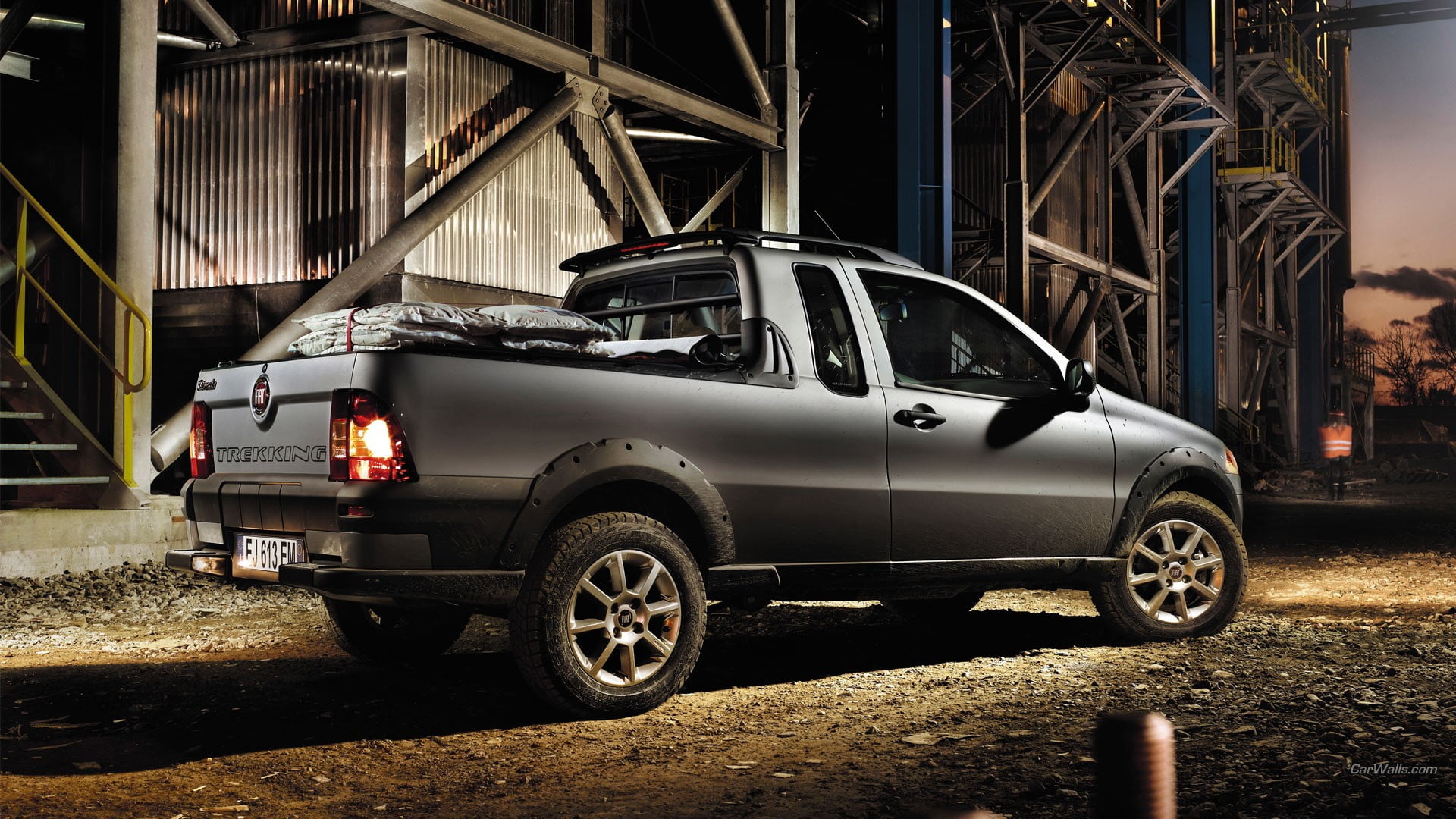 Fiat Fullback, gray extended cab truck, fiat strada, fiat car, 1920x1080 Full HD Desktop