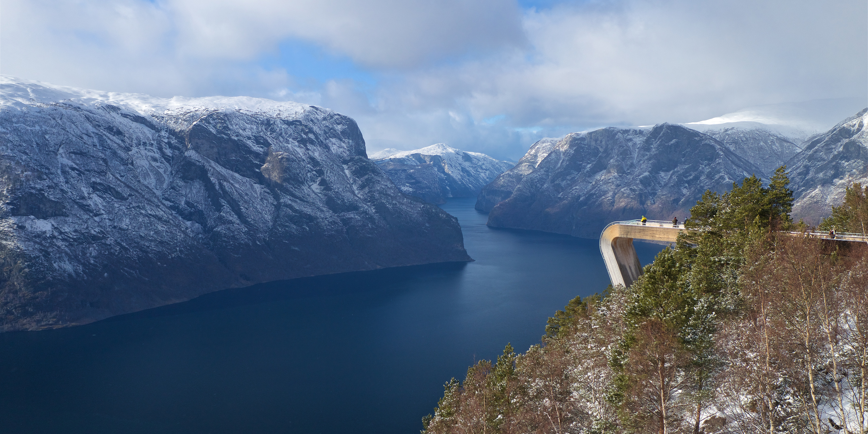 Stegastein viewpoint, Norwegian Fjords Wallpaper, 3000x1500 Dual Screen Desktop