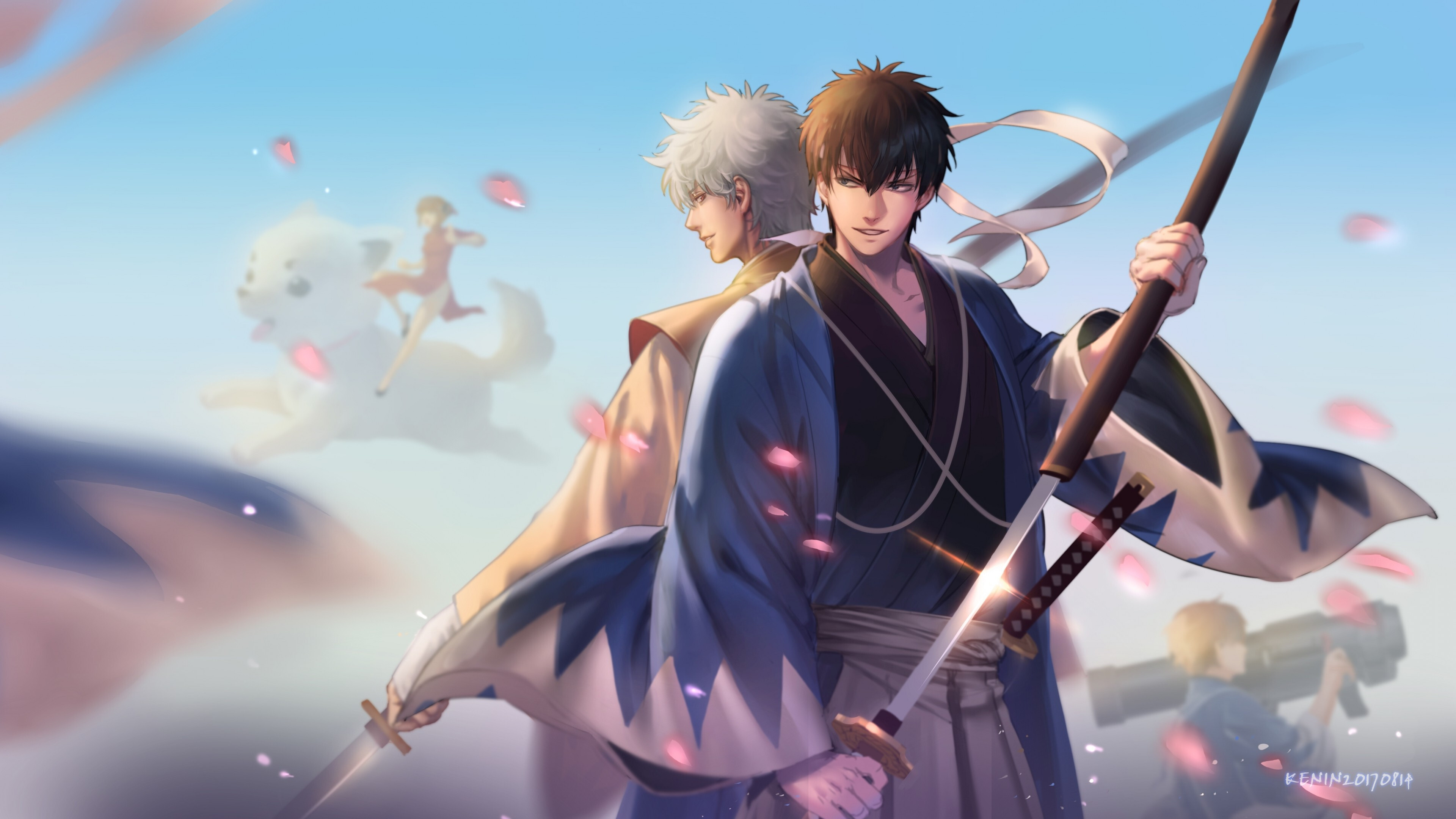 Gintoki Sakata, Gintama crossover, Epic wallpapers, UHD TV experience, 3840x2160 4K Desktop