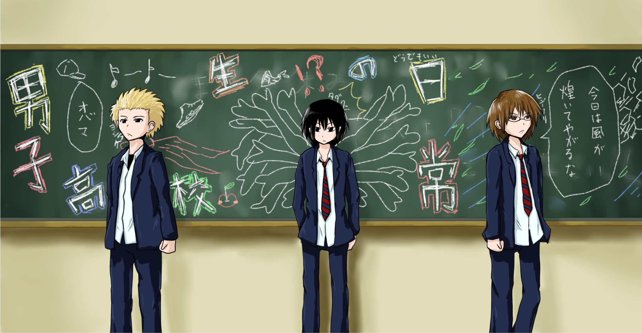 High school boys, Anime daily life, Zoey johnson, Anime, 2240x1160 HD Desktop