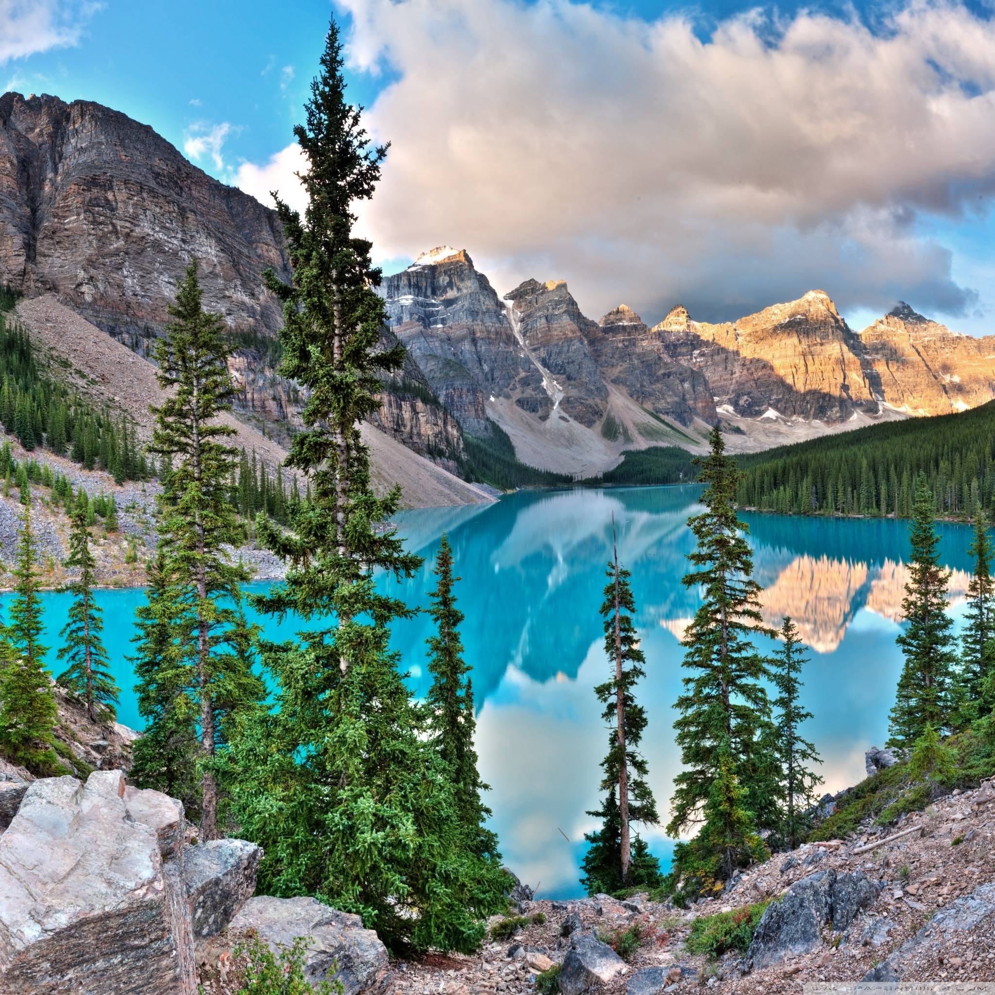 Moraine Lake, moraine lake 4k, hd desktop wallpaper for, ultra hd tv, 2050x2050 HD Phone