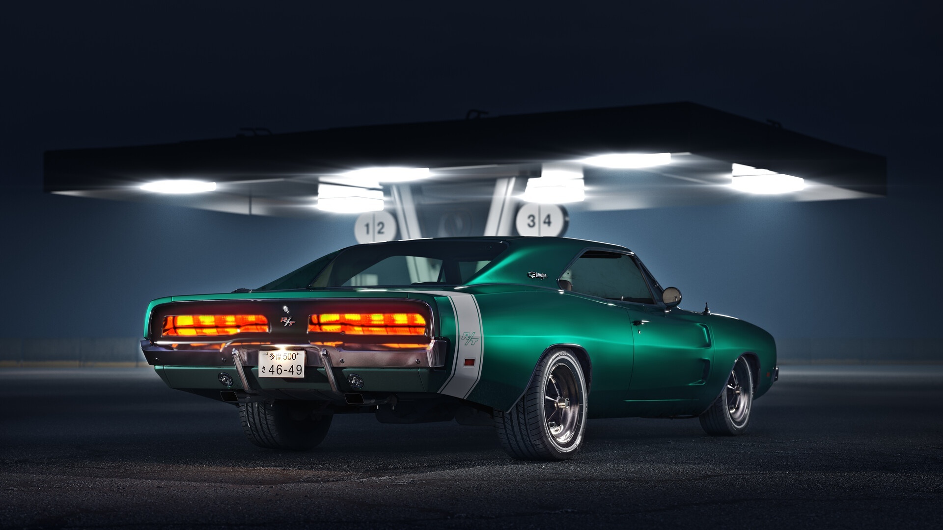 Gas Station, Dodge Charger Wallpaper, 1920x1080 Full HD Desktop