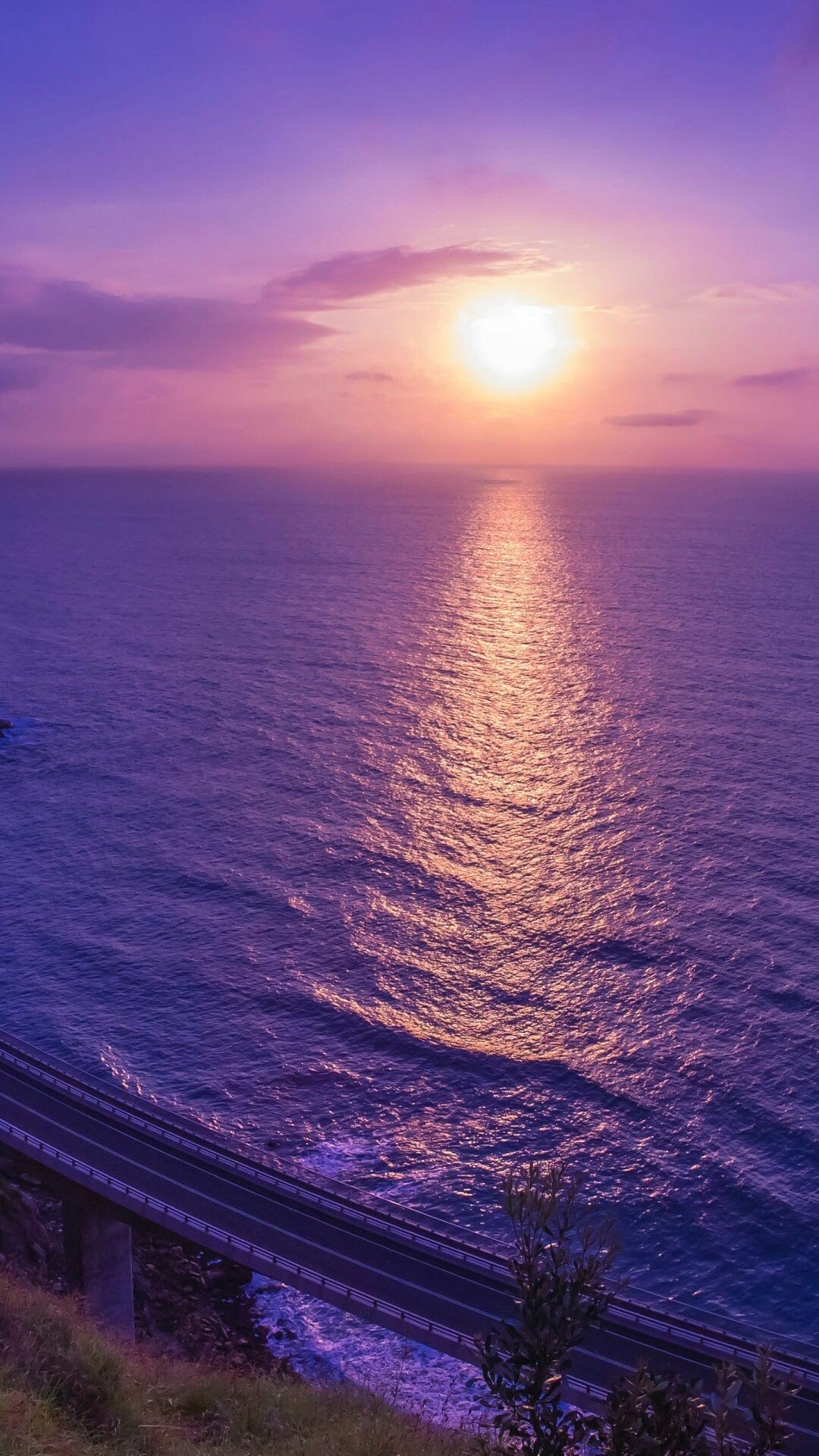 Purple sunset, Nature sunset, Colourful sky, Tranquil scene, 1080x1920 Full HD Phone