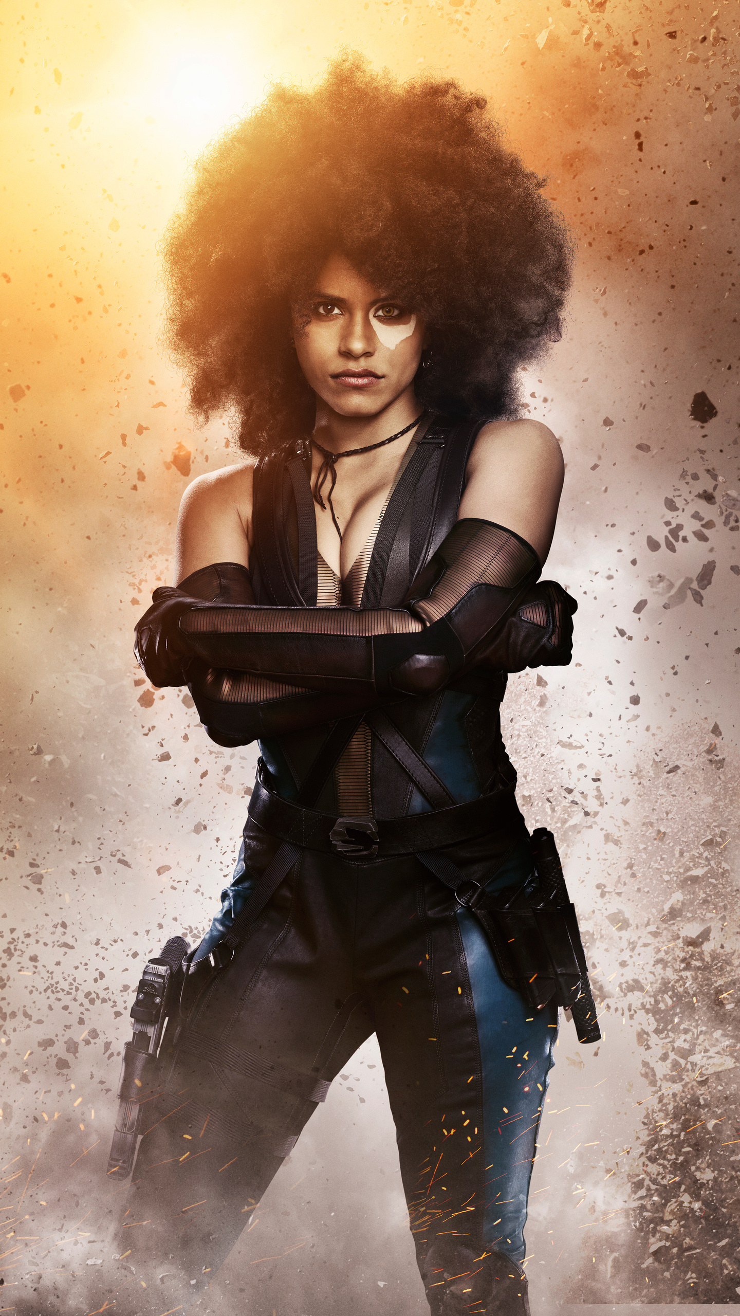 Zazie Beetz, Deadpool actress, Galaxy S6 model, HD wallpapers, 1440x2560 HD Phone