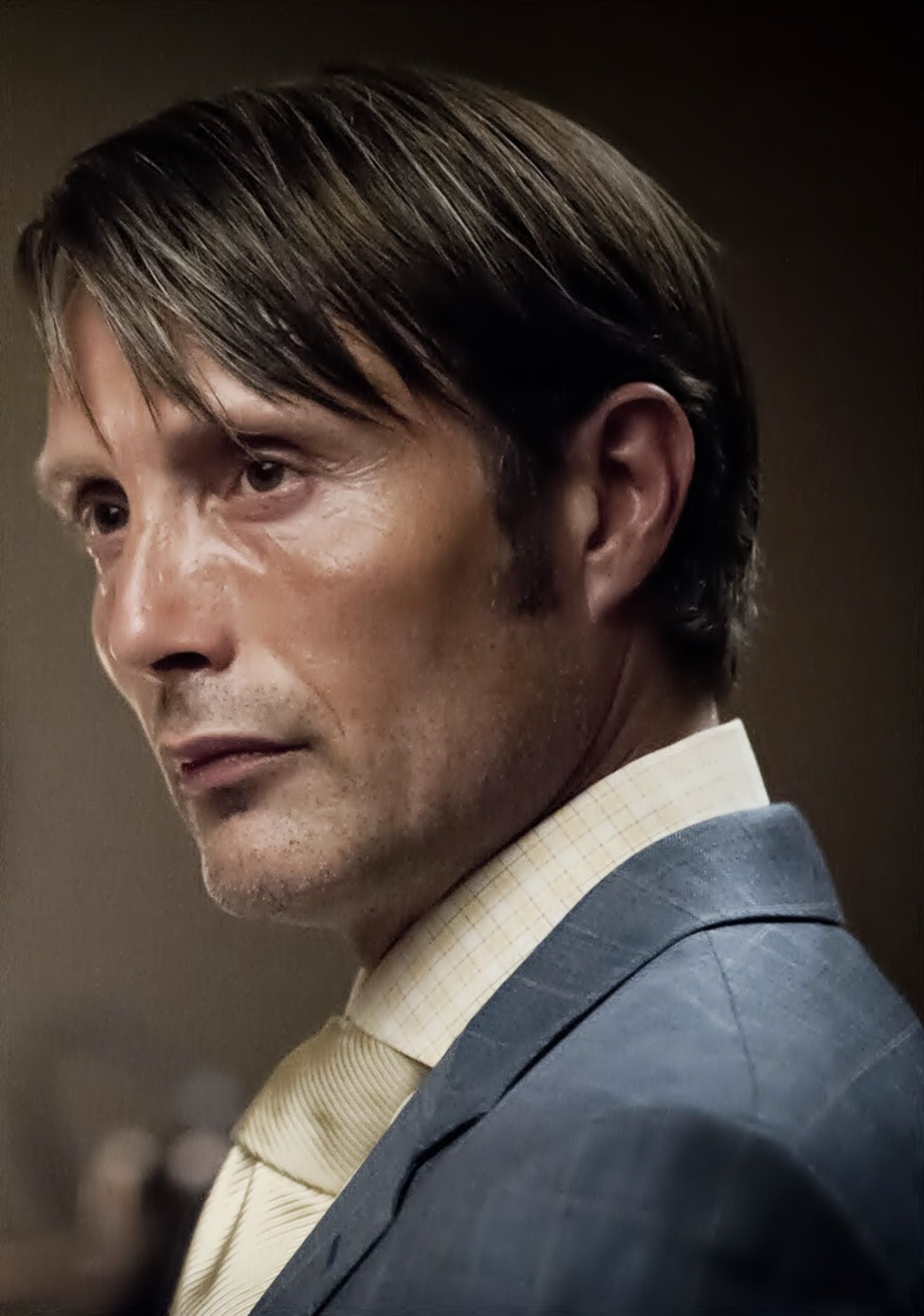 Mads Mikkelsen, Hannibal Lecter, Captivating performance, TV show, 1600x2270 HD Phone