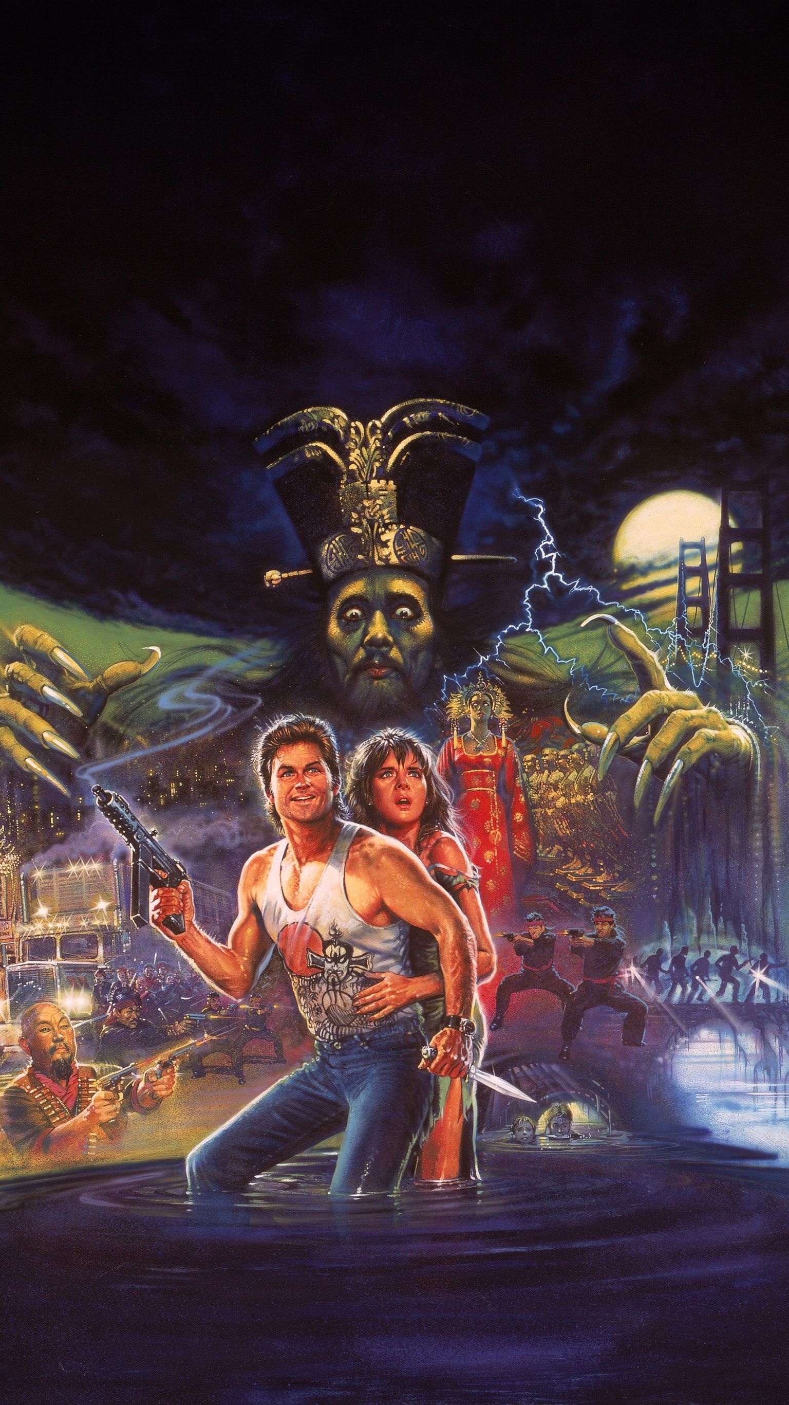 John Carpenter, Big Trouble in Little China, Movie art, Film posters, 1540x2740 HD Phone