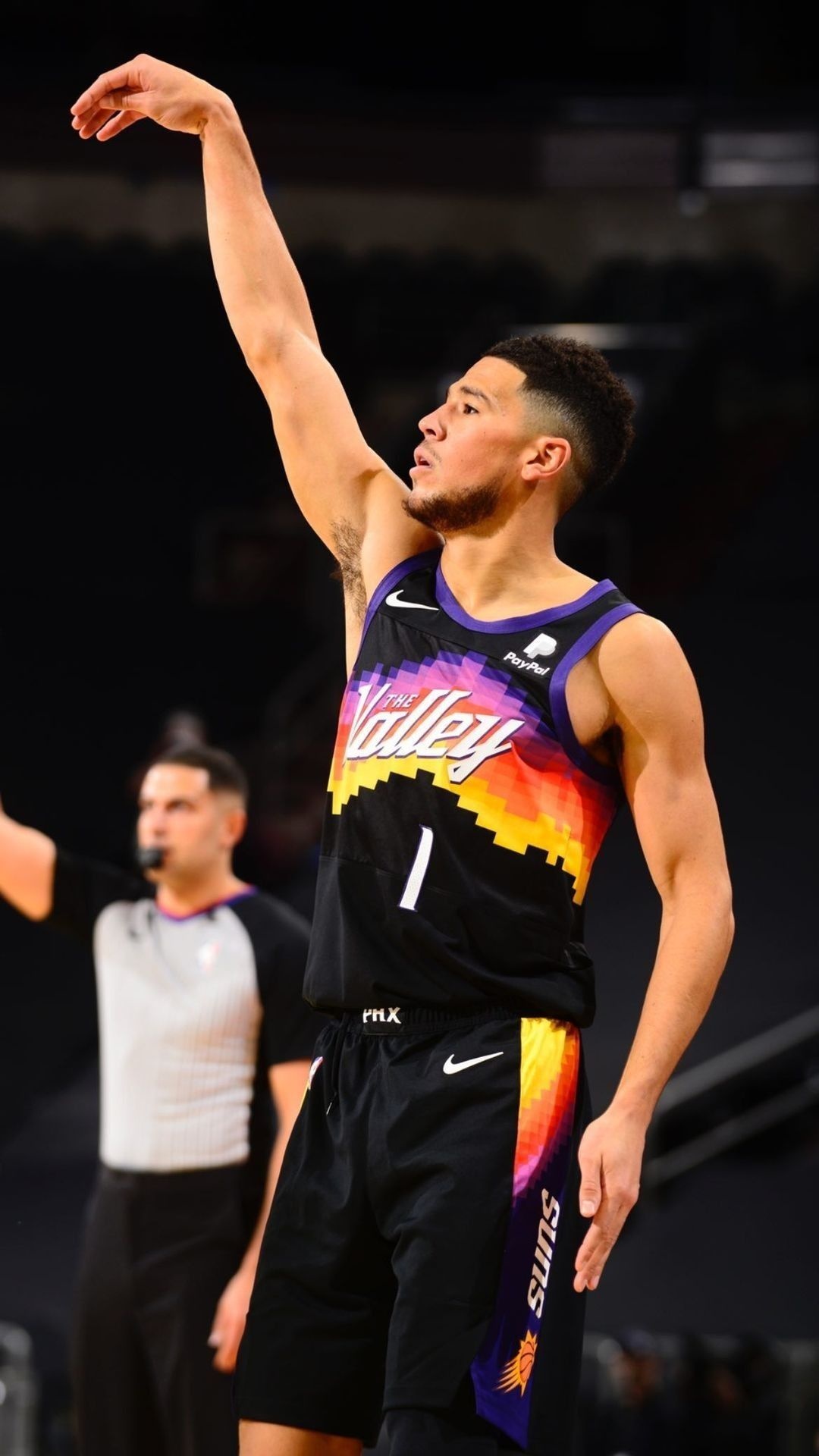 Devin Booker, Phoenix Suns, NBA jersey, Outfit, 1080x1920 Full HD Phone