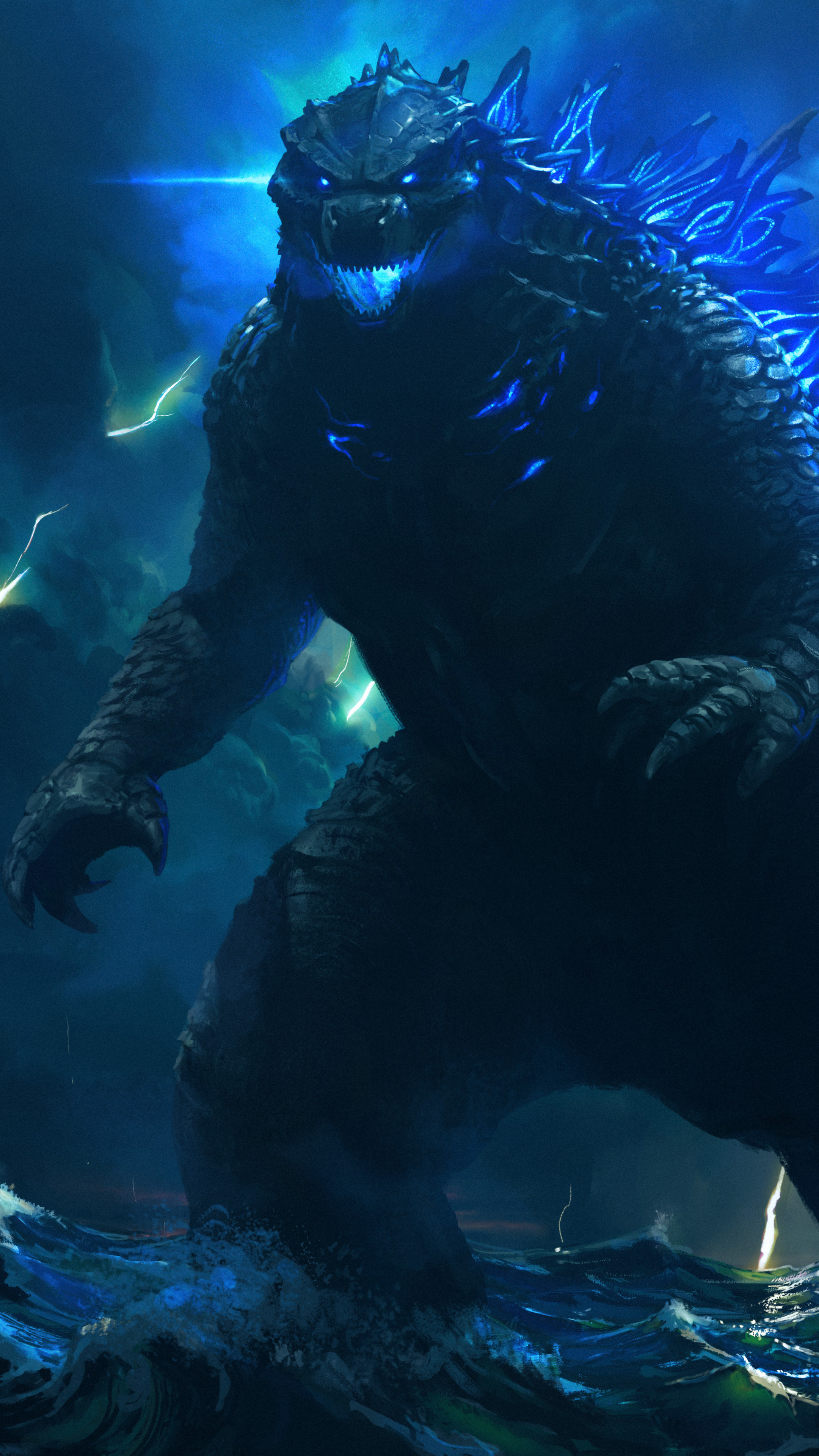 The Godzilla, Sony Xperia wallpapers, 4K imagery, Legendary monster, 2160x3840 4K Phone