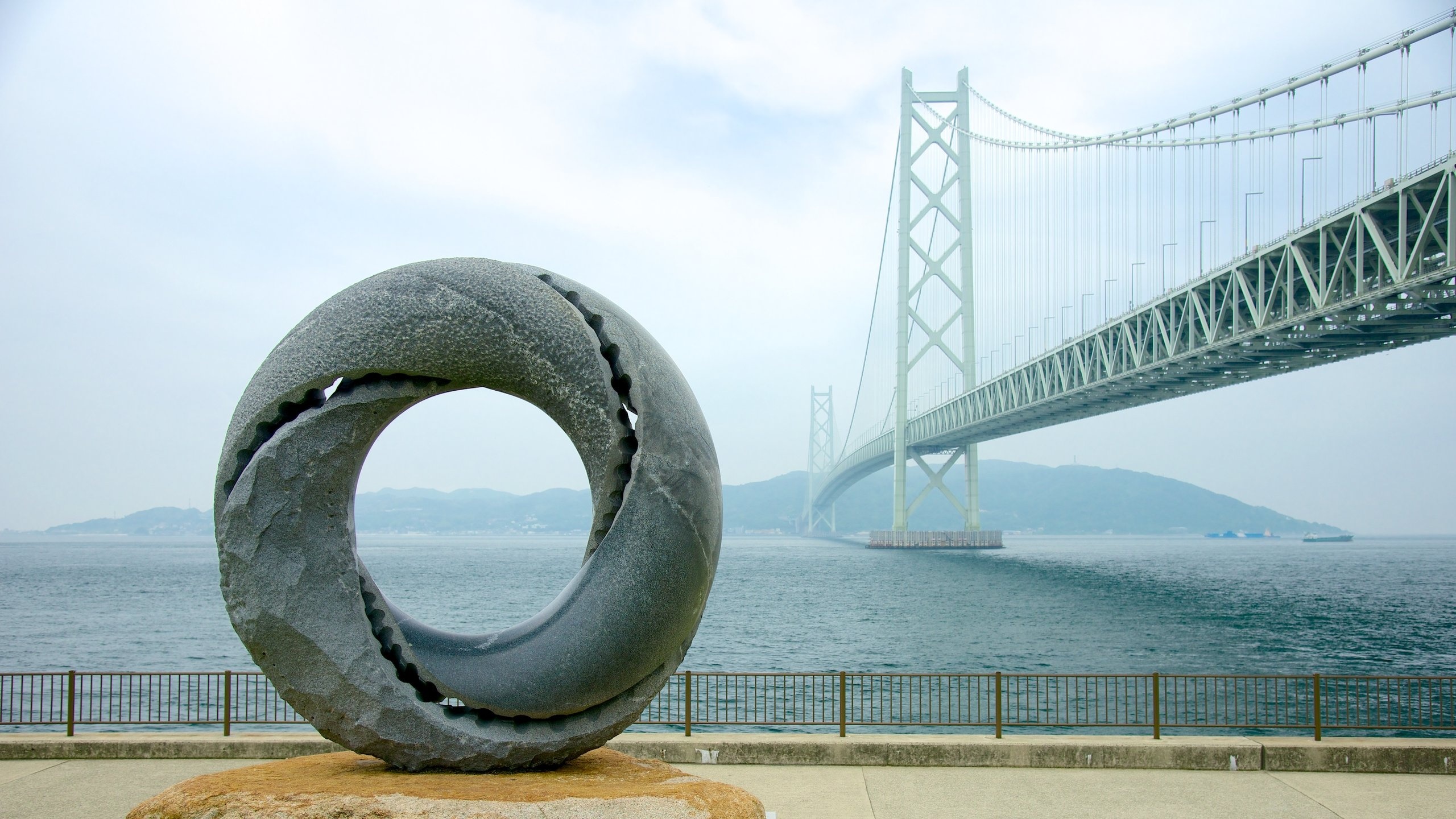 Akashi Kaikyo Bridge, Kobe vacation rentals, House rentals, Travel accommodations, 2560x1440 HD Desktop