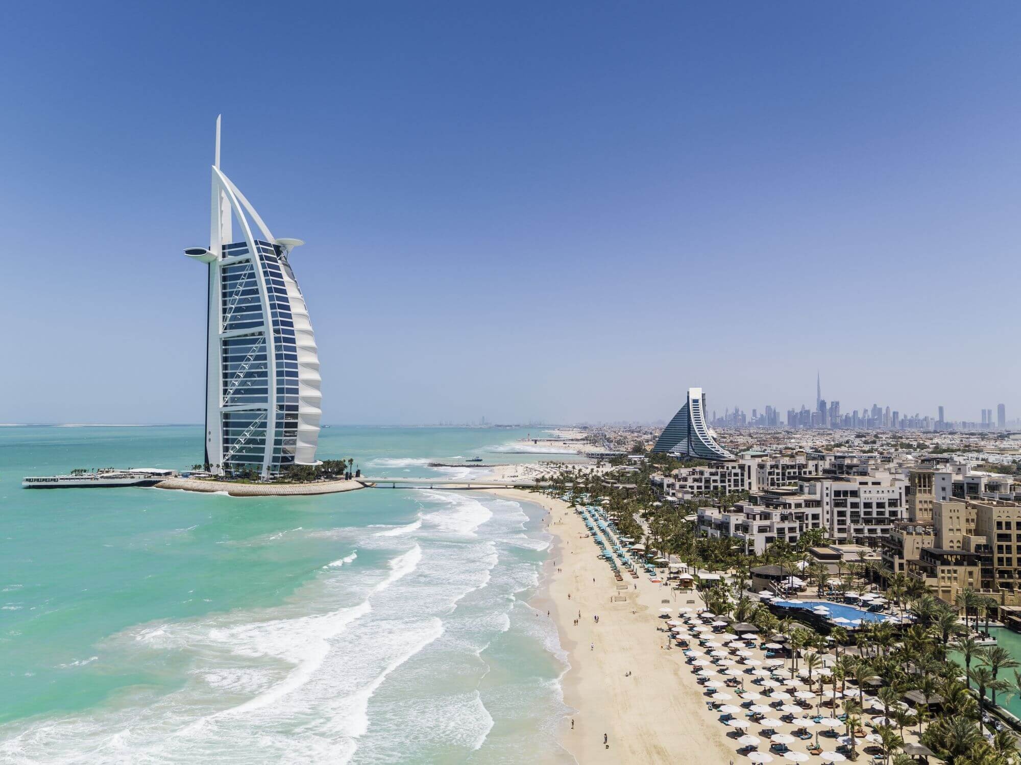 Jumeirah Beach, The Burj al Arab Hotel (Dubai) Wallpaper, 2000x1500 HD Desktop