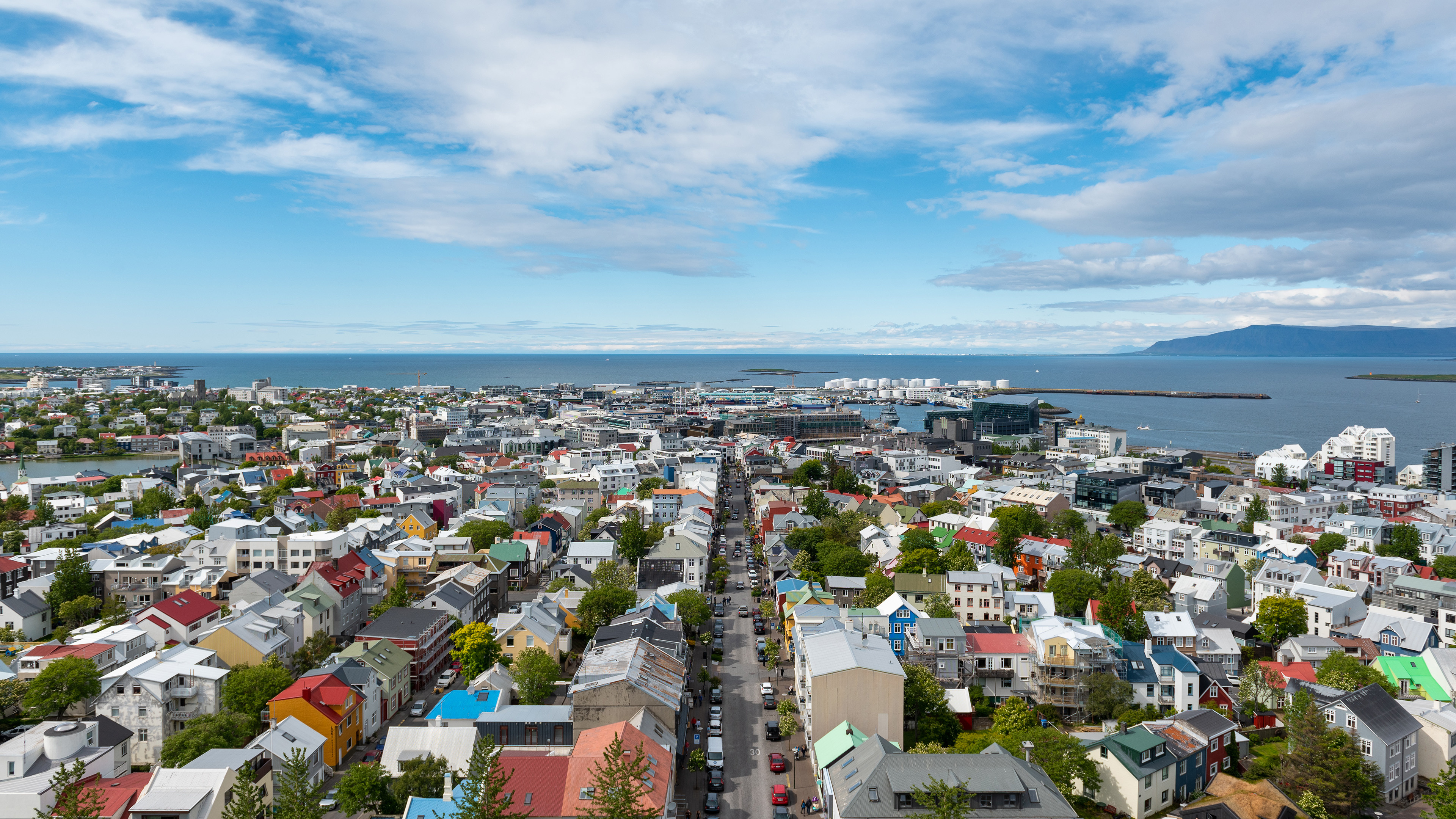 Reykjavik, Hallgrimskirkja view, Iceland's capital, Reykjavik, 3840x2160 4K Desktop