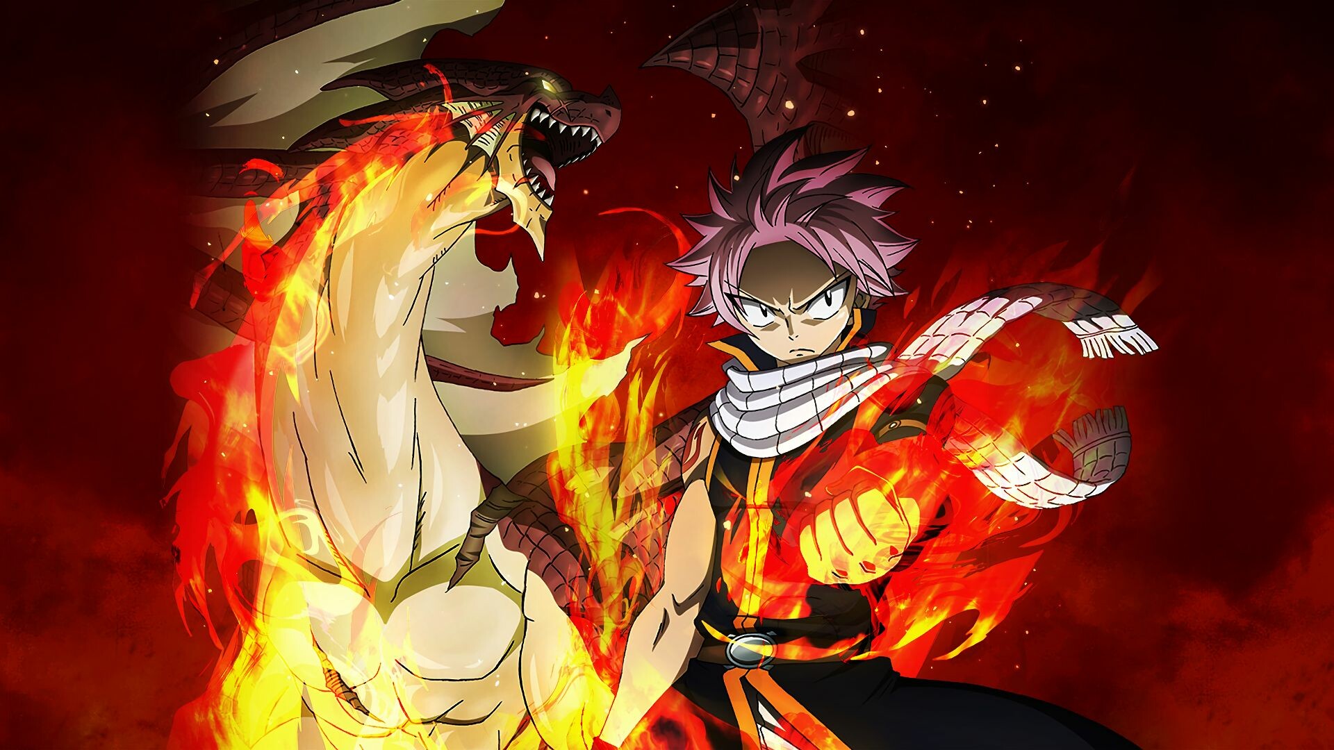 Natsu and Igneel, Fairy Tail Wallpaper, 1920x1080 Full HD Desktop