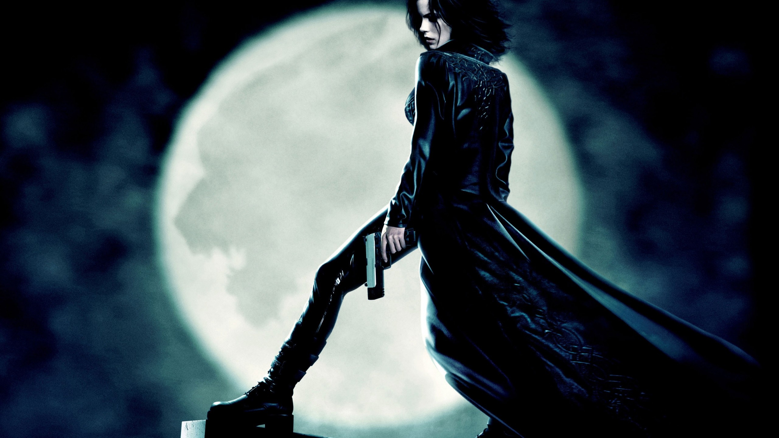 Kate Beckinsale, Underworld movies, Vampire, Best movies, 2560x1440 HD Desktop