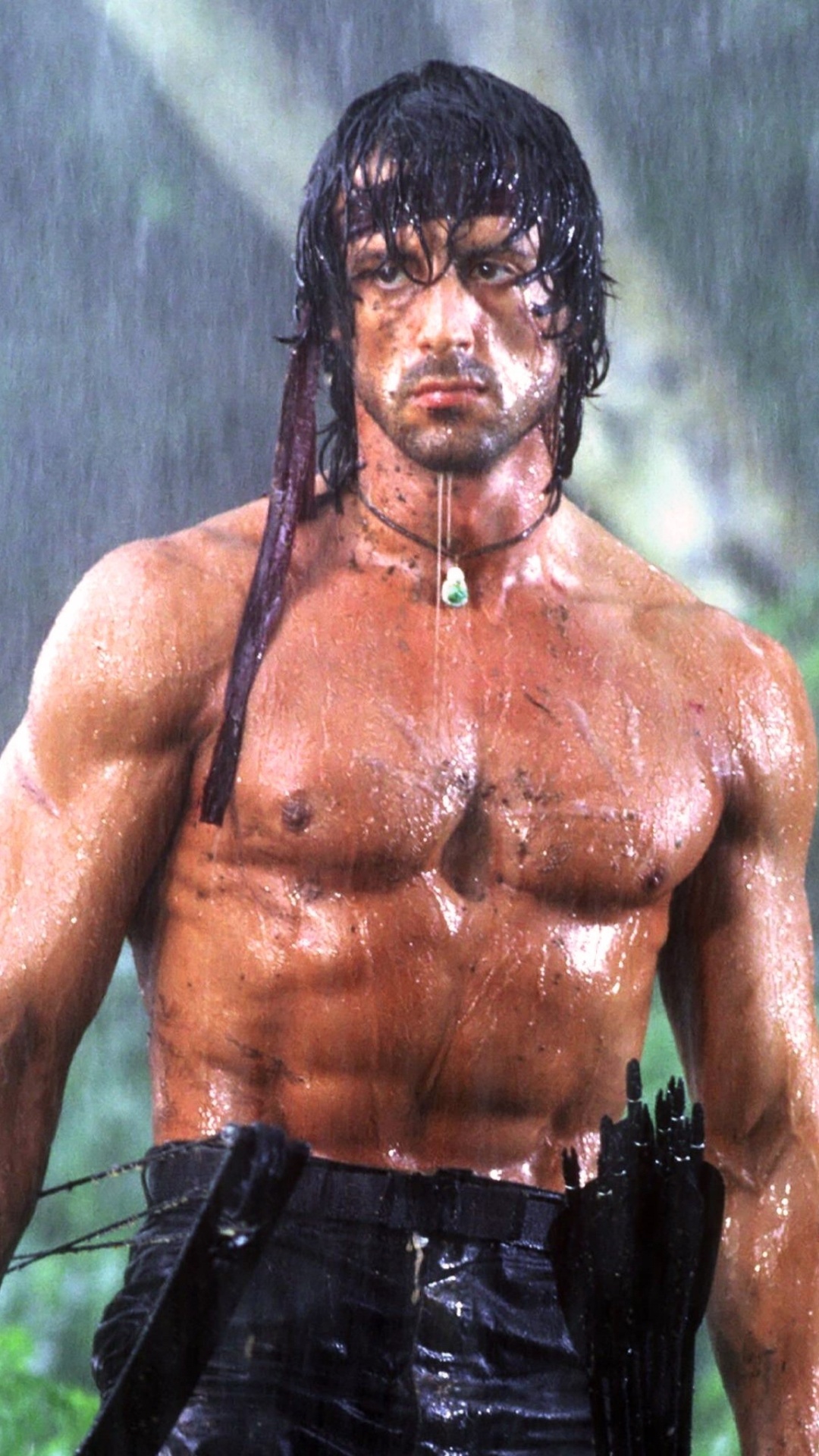 Rambo: First Blood Part II, Intense war scenes, Sylvester Stallone in action, Iconic character, 1080x1920 Full HD Phone