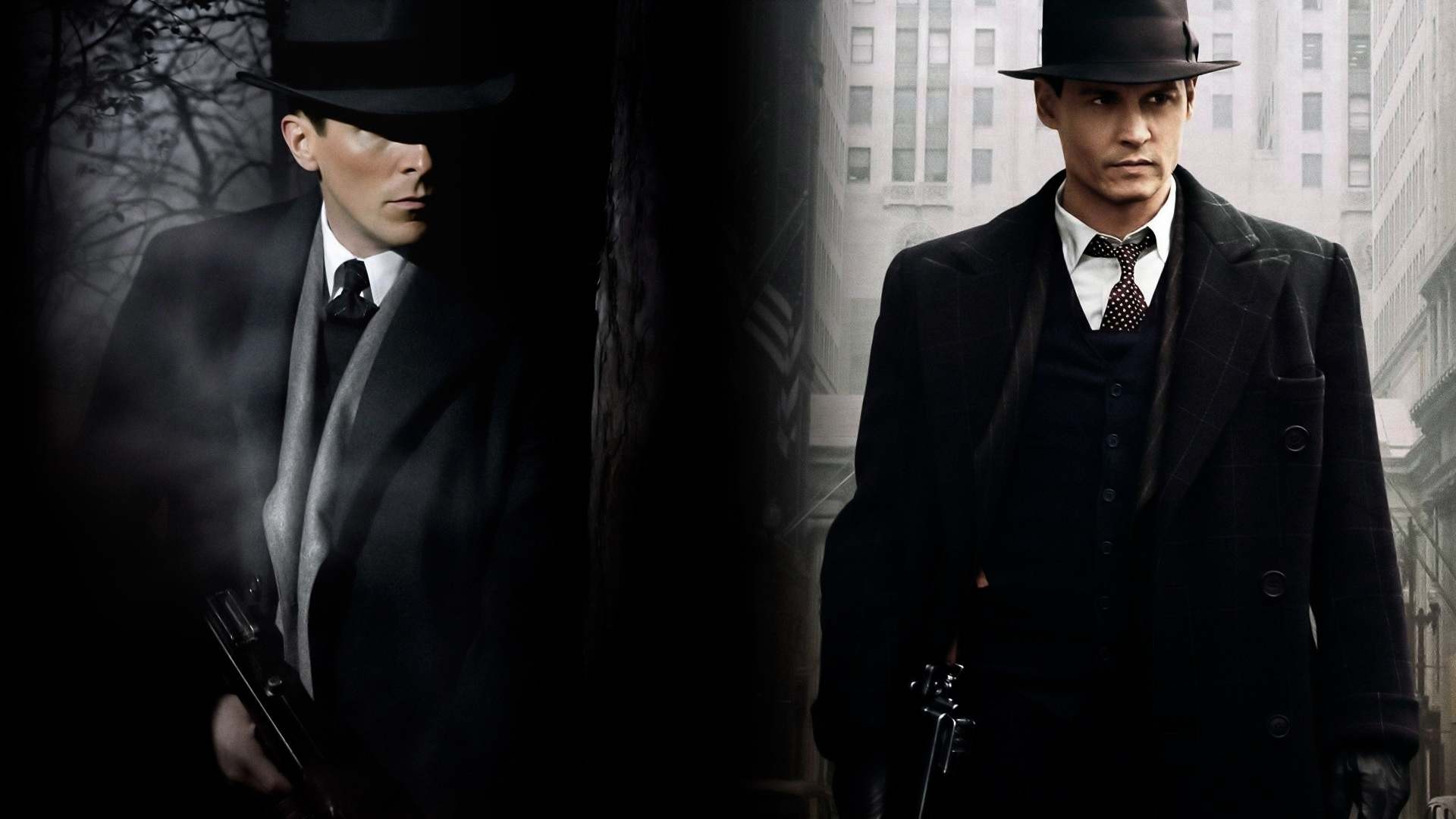 Public Enemies, Crime drama, Johnny Depp, Artistic rendering, 1920x1080 Full HD Desktop