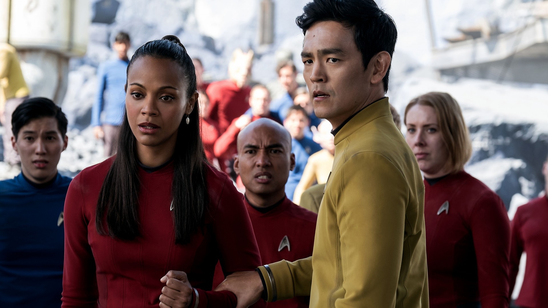 John Cho, Movies, Star Trek Beyond, Zoe Saldana, 1920x1080 Full HD Desktop