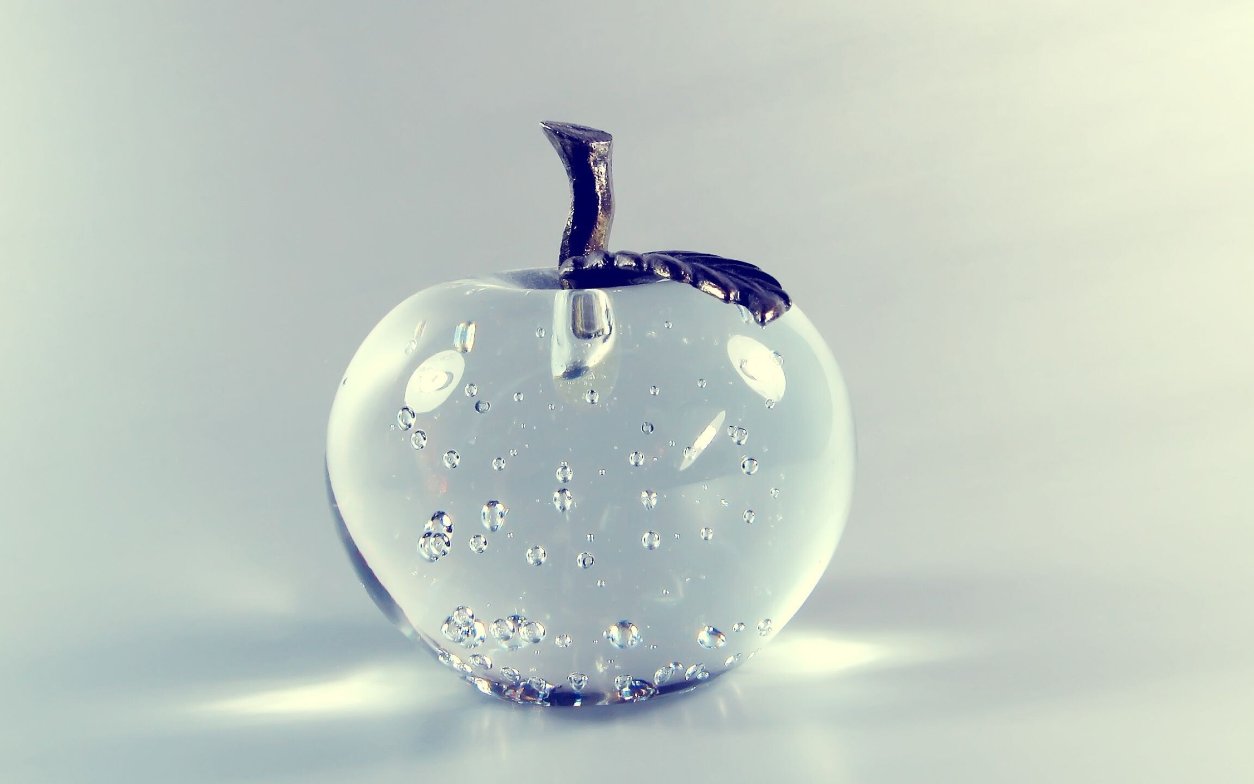 Glass, Material element, Glass apple desktop wallpapers, Creative design, 2560x1600 HD Desktop