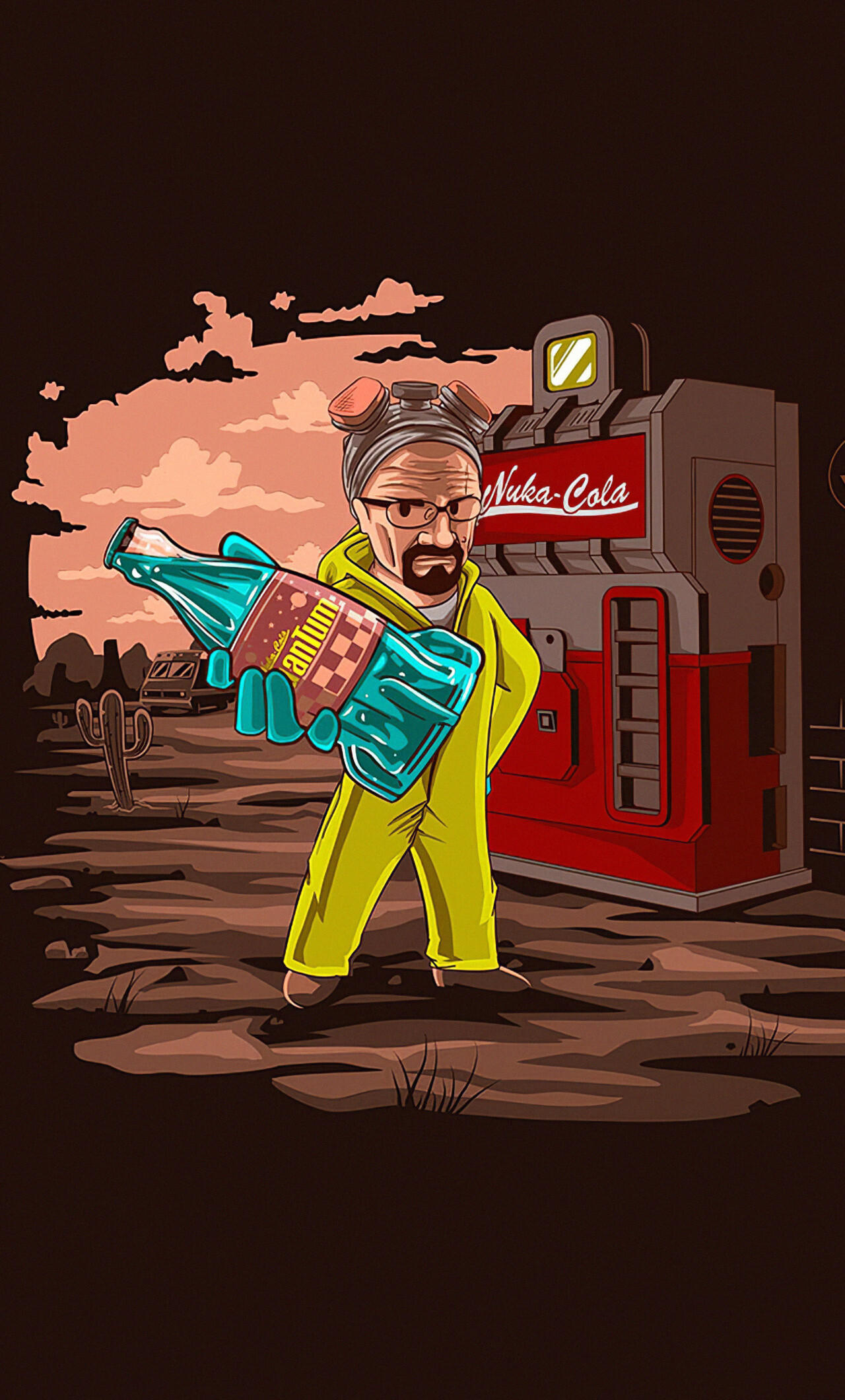 Walter White, Fallout Wallpaper, 1280x2120 HD Phone