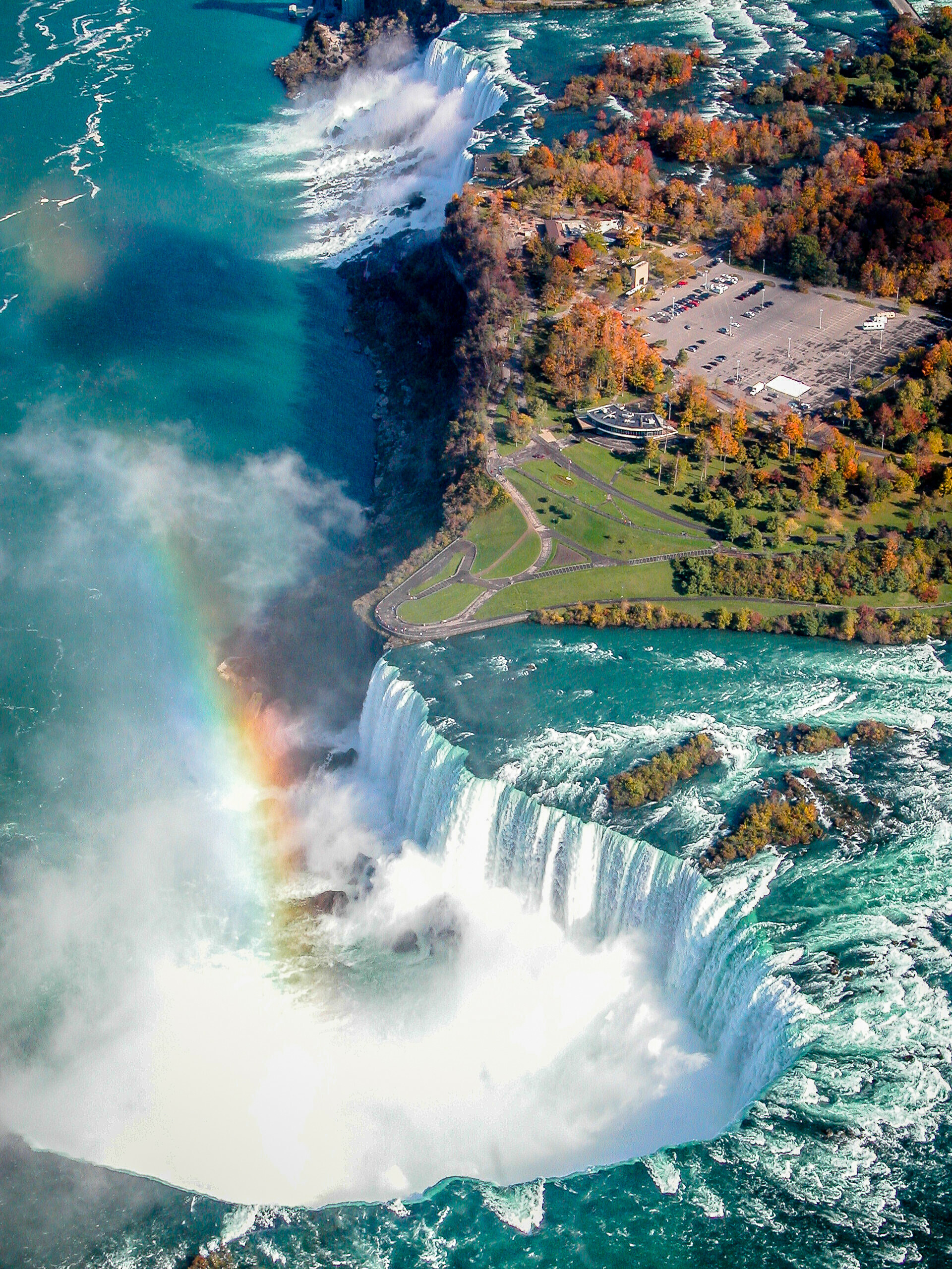 Niagara Falls, Helicopter view, Woahdude, Aerial perspective, 1920x2560 HD Phone