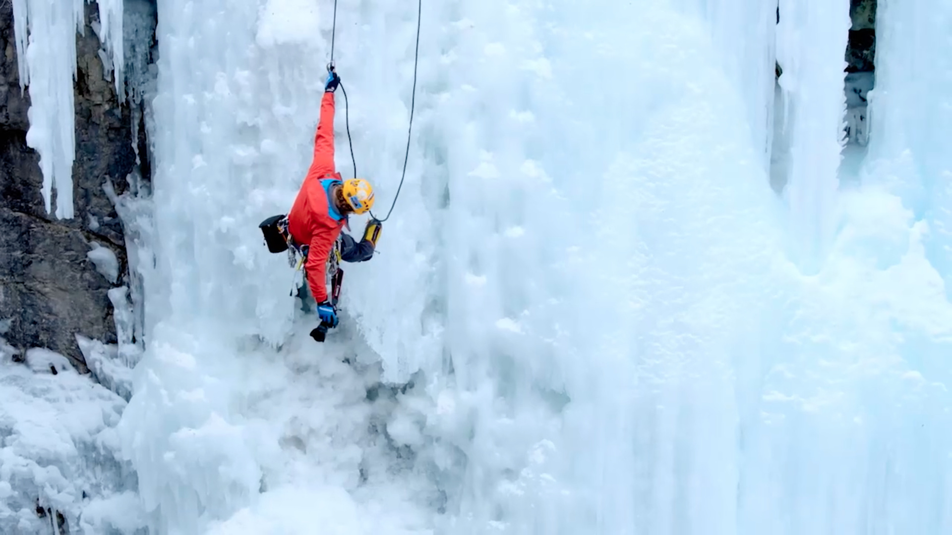 Ice climbing photographer, Snow mountain adventure, Extreme sports, Thrilling heights, 1920x1080 Full HD Desktop