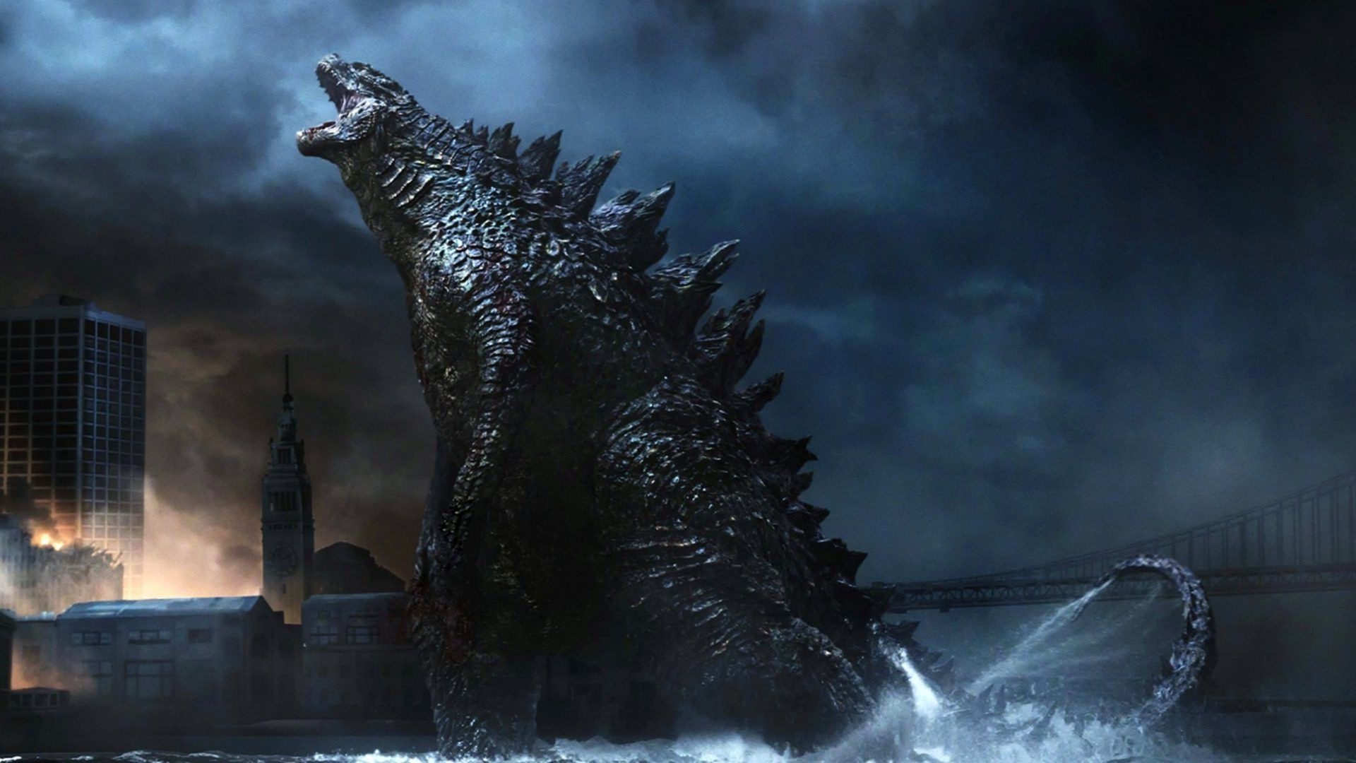 Godzilla movies, Christopher Mercado, Monster rampage, Legendary creature, 1920x1080 Full HD Desktop