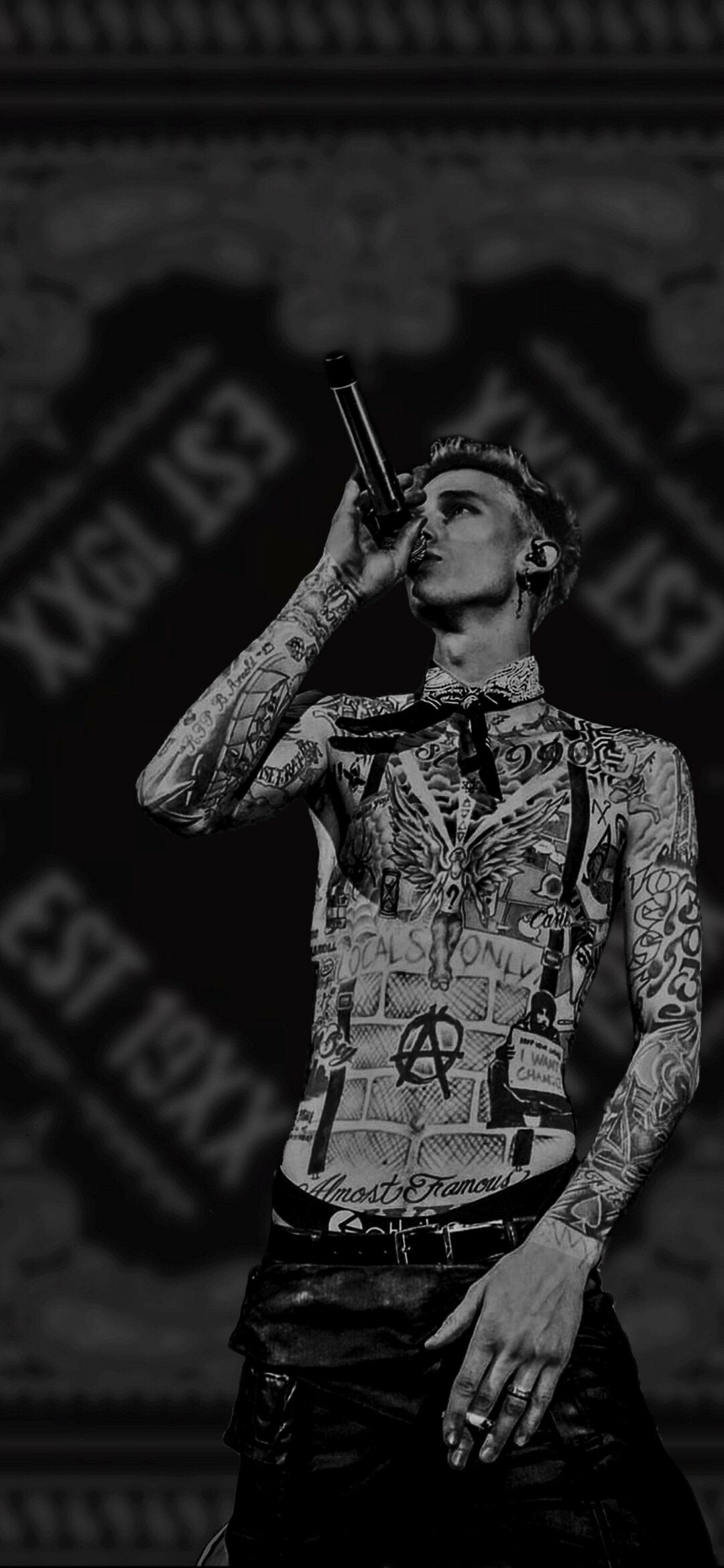 Machine Gun Kelly logo, Top free machine gun, 1080x2340 HD Phone