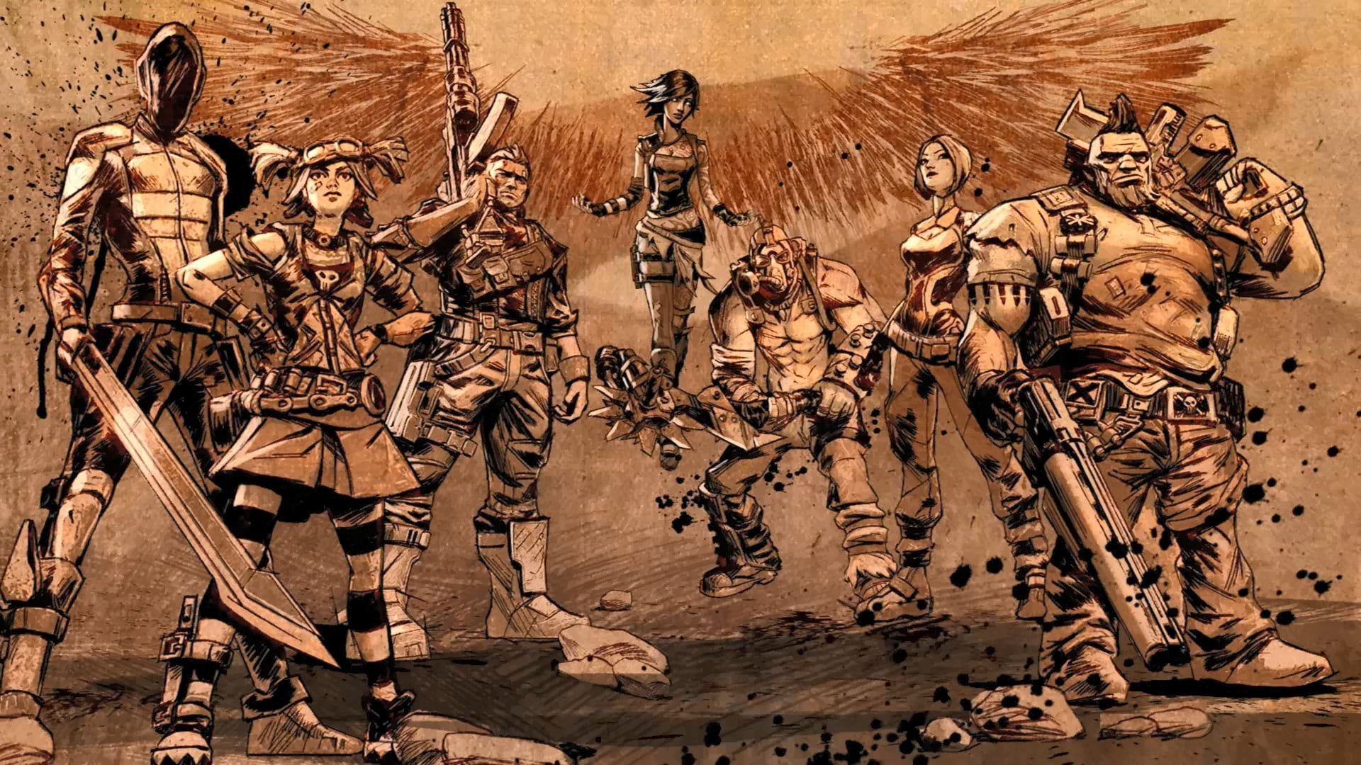 Borderlands saga, Lilith, Maya, Axton, Salvador, 1920x1080 Full HD Desktop