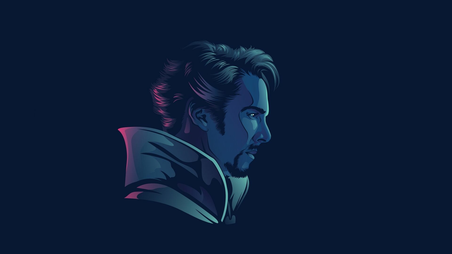 Doctor Strange minimalist art, Wallpaper in HD, Artistic design, ImagesMug, 1920x1080 Full HD Desktop