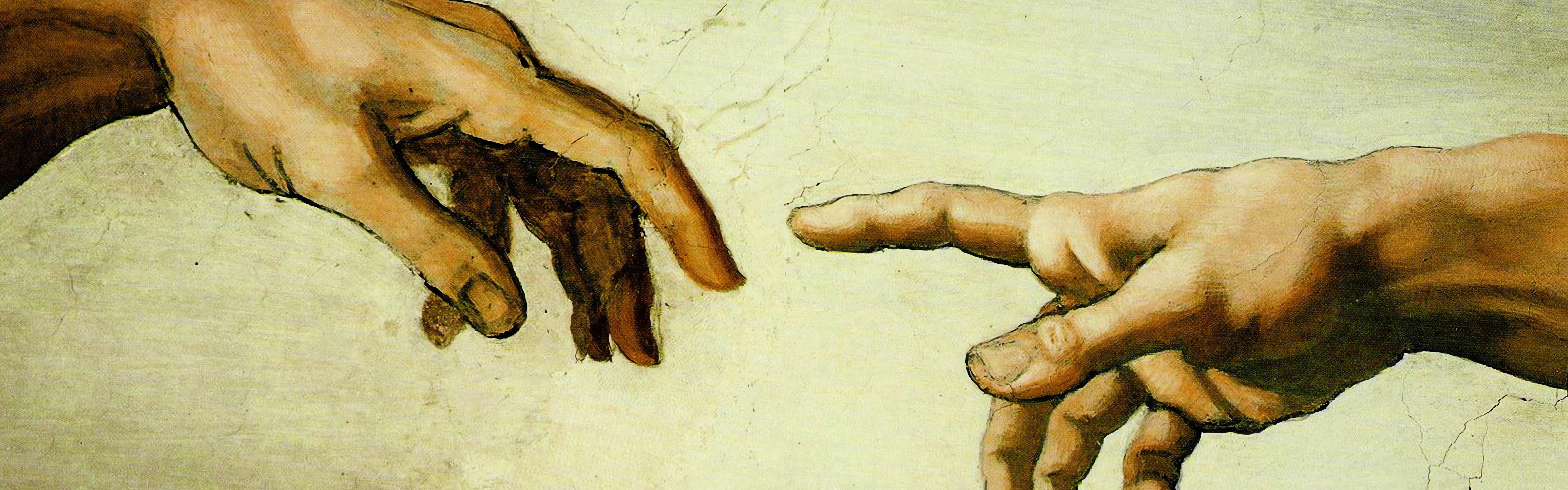 Michelangelo, Creation of Adam, 4K wallpapers, Backgrounds, 7680x2400 4K Desktop