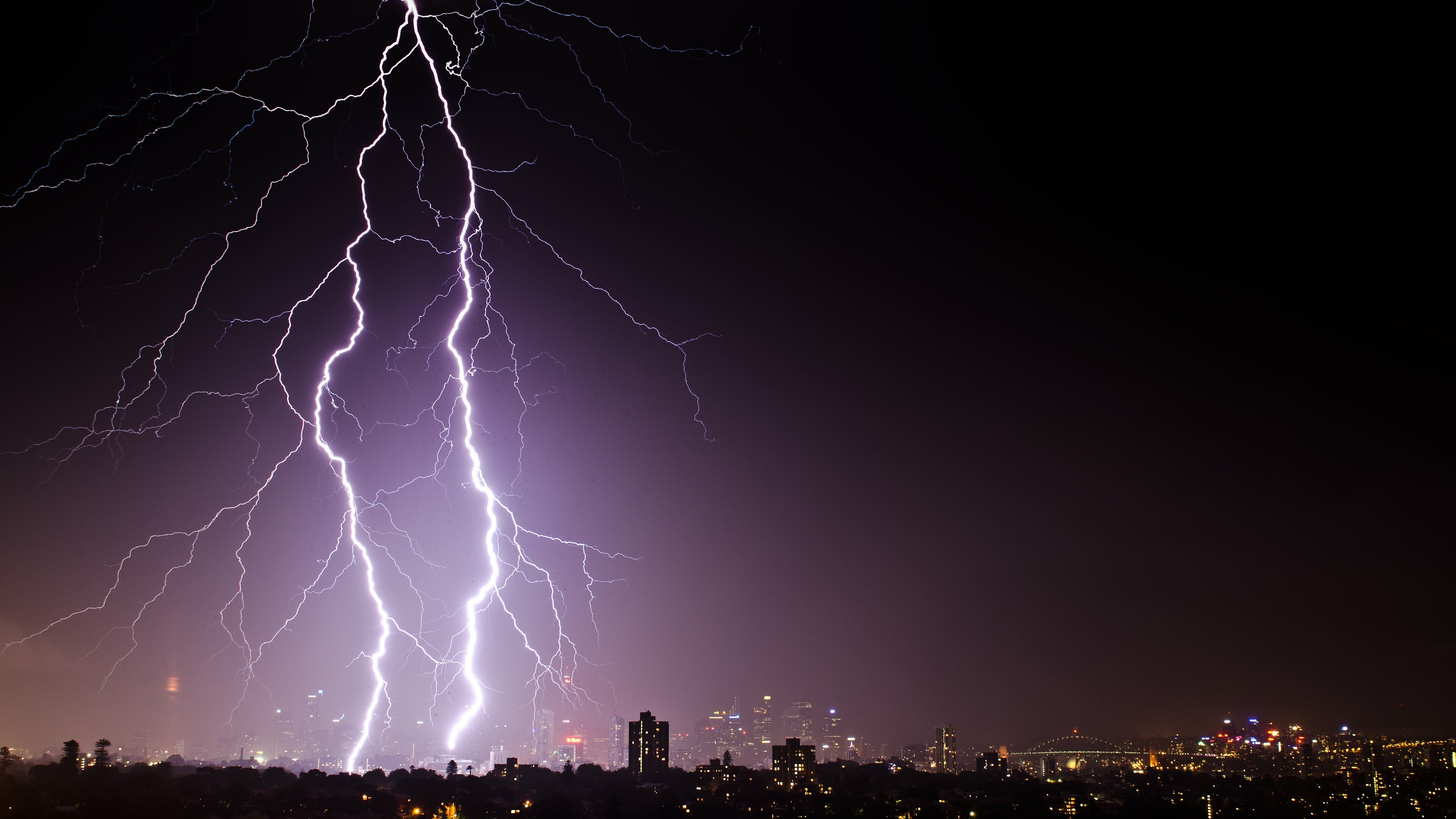 Lightning in Sydney, HD wallpapers collection, High definition visuals, Desktop and mobile, 3840x2160 4K Desktop