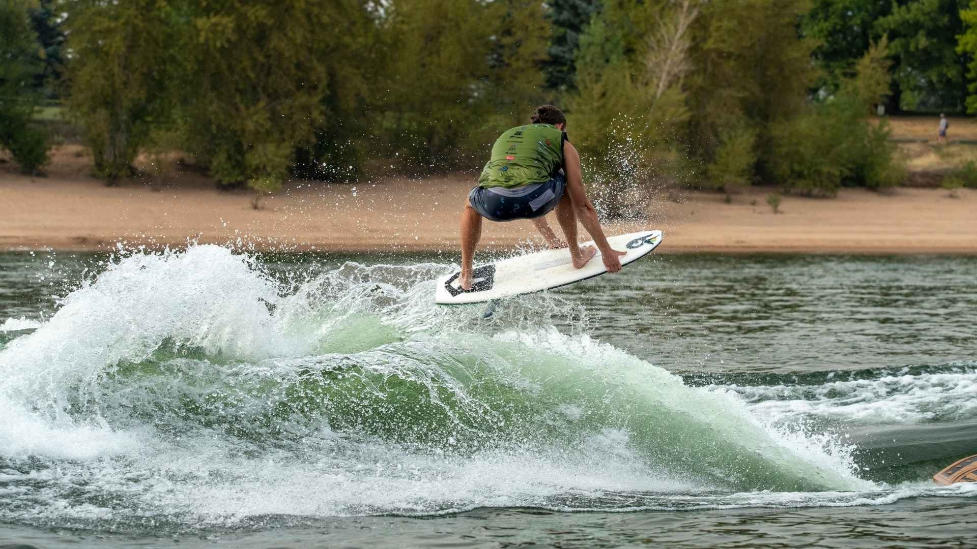 Wakesurfing, Competitive wake surf, Thrilling water sport, Adrenaline rush, 1920x1080 Full HD Desktop