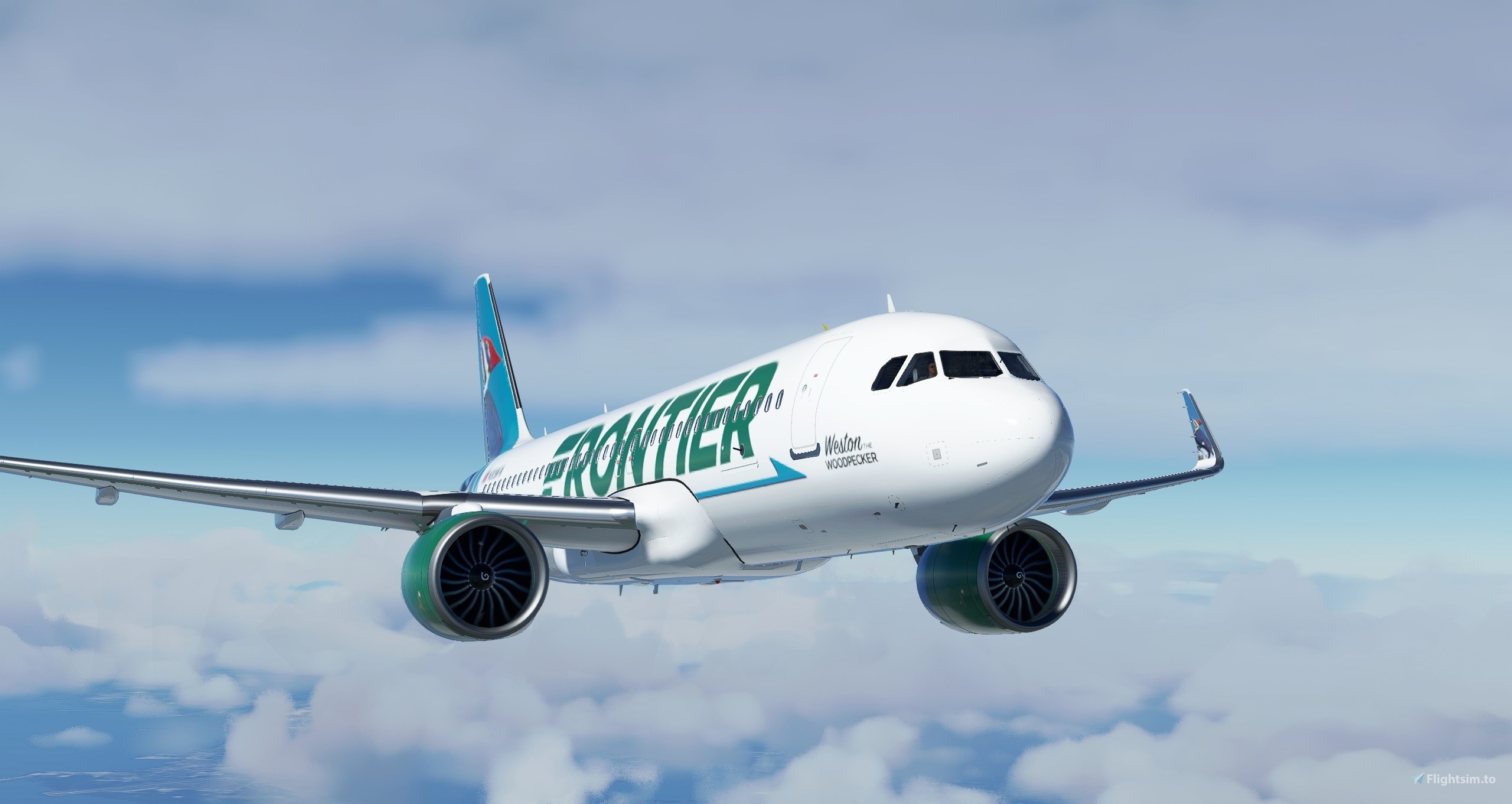 Frontier Airlines, A32nx, N309FR, Microsoft Flight Simulator, 2560x1370 HD Desktop