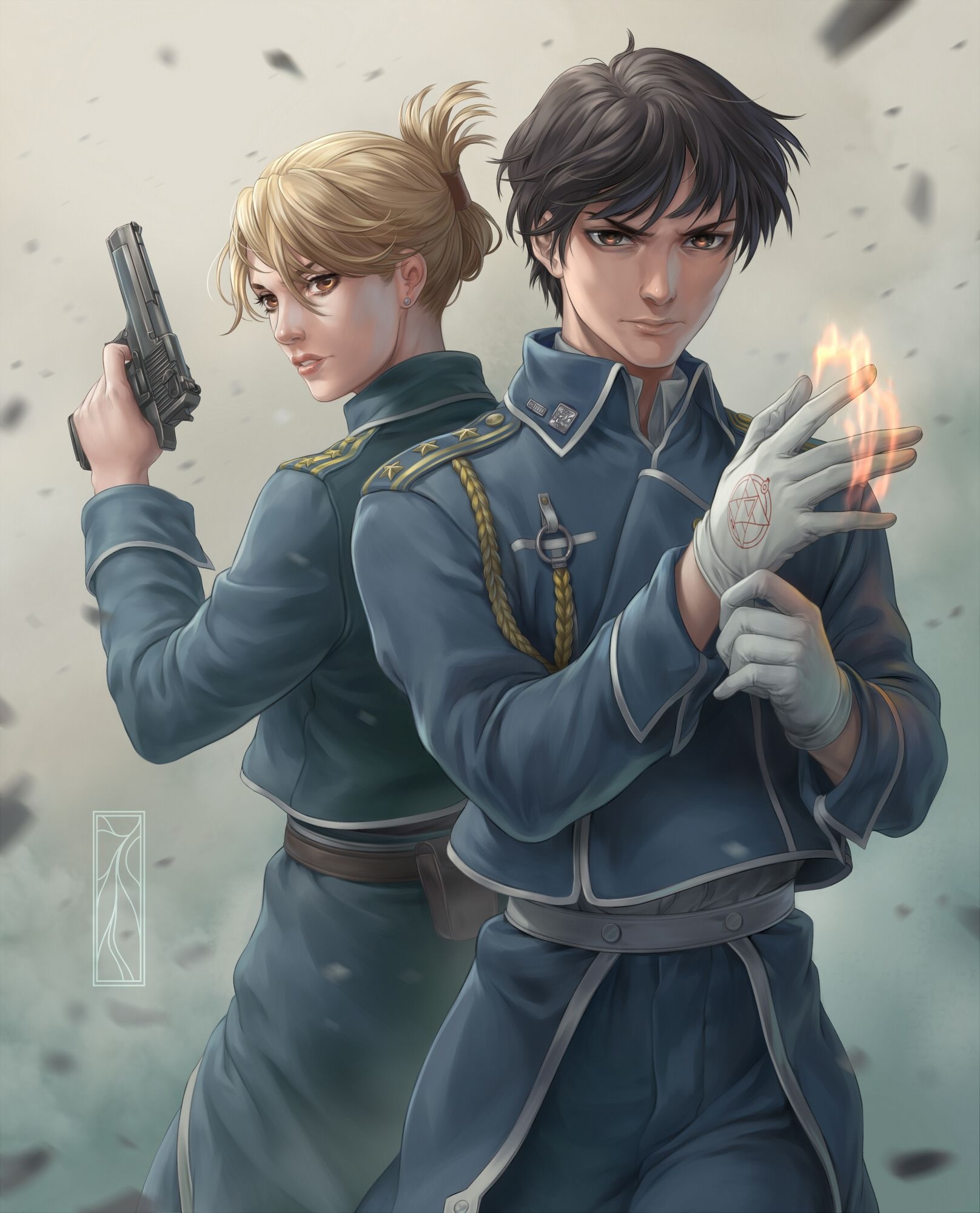 Roy and Riza, Fullmetal Alchemist (Anime) Wallpaper, 1620x2000 HD Phone