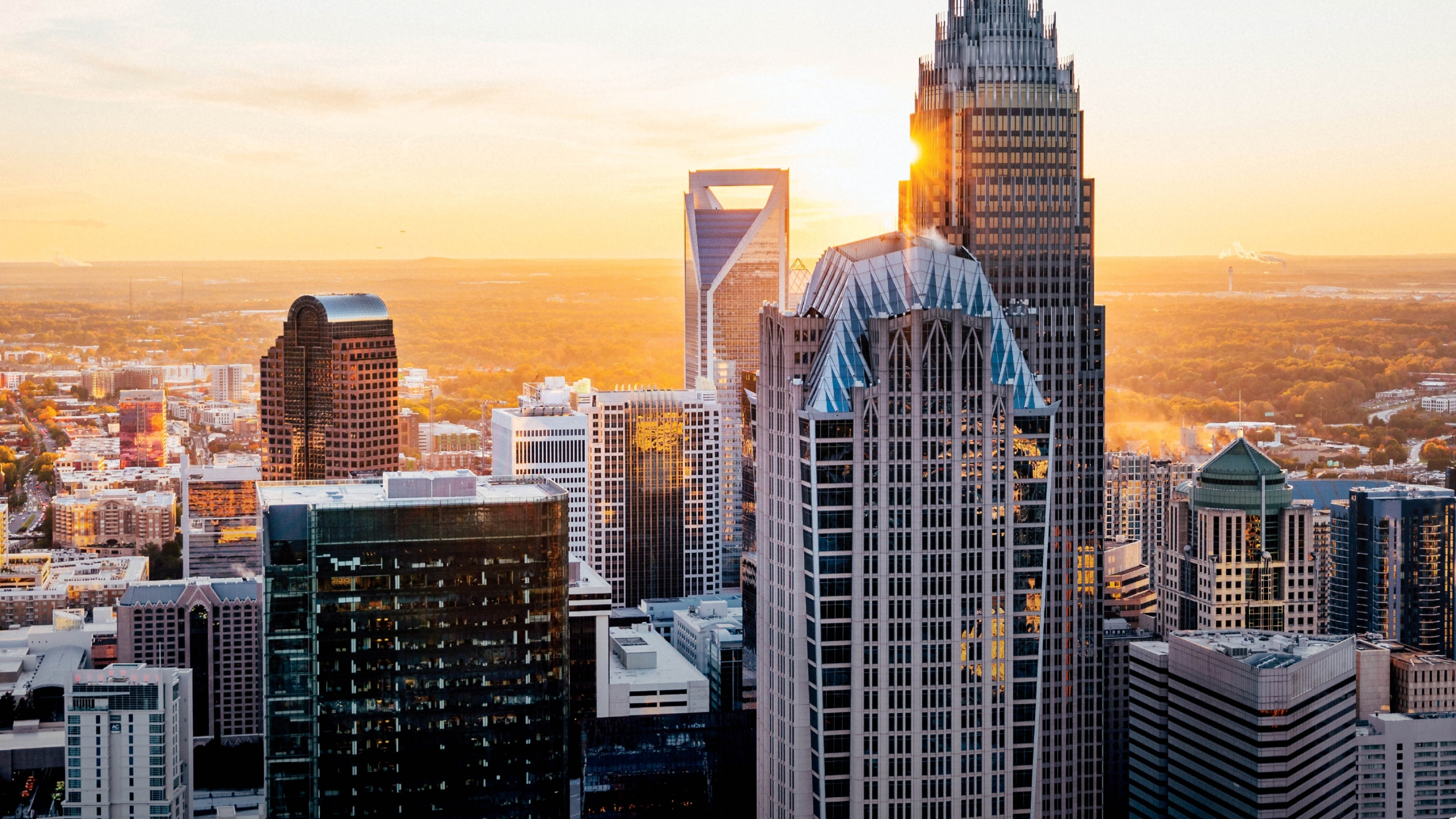 Charlotte NC Skyline, Video call backgrounds, Computer backgrounds, Cityscape views, 3840x2160 4K Desktop