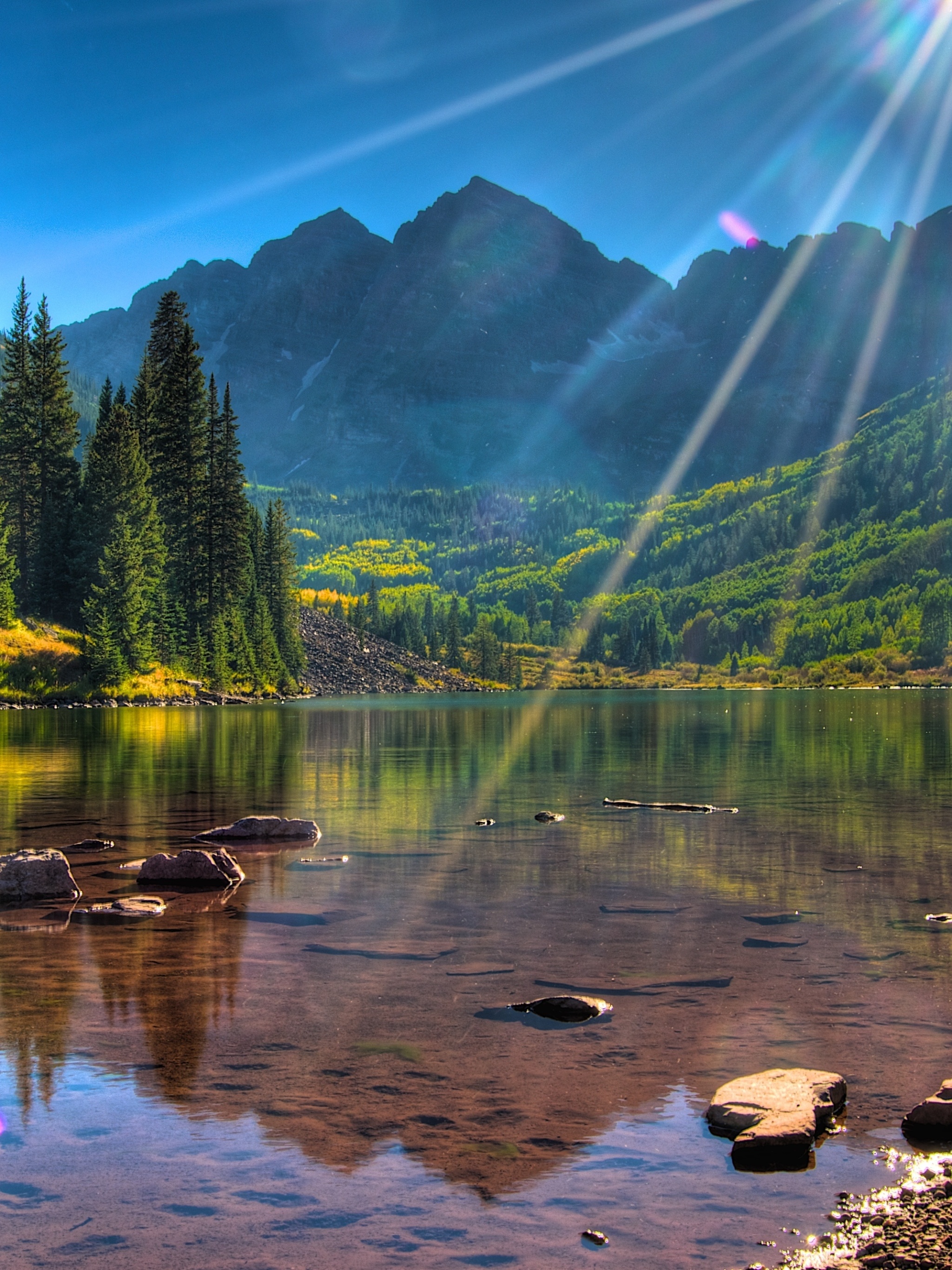 Maroon Bells, Colorado Wallpaper, 2050x2740 HD Phone