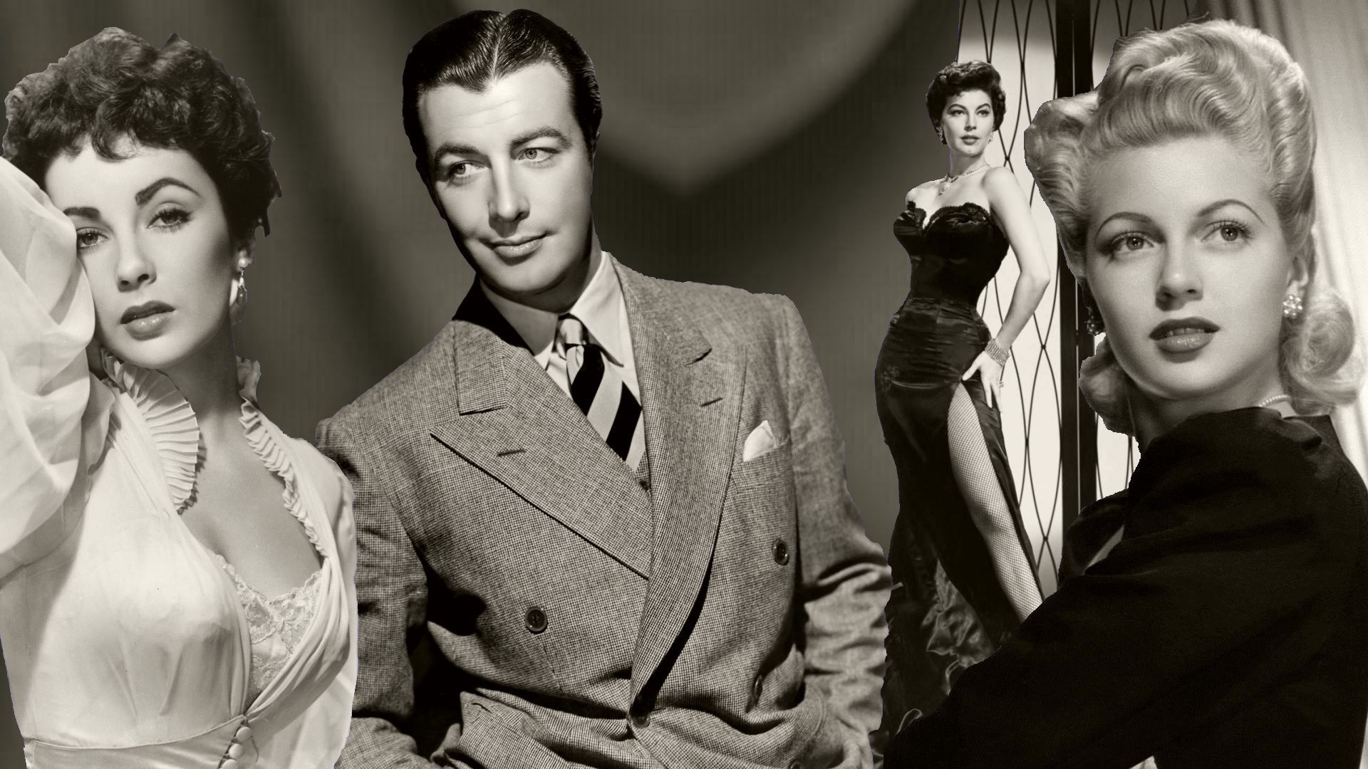 Elizabeth Taylor, Robert Taylor, Lana Turner, Golden Age of Hollywood, 1920x1080 Full HD Desktop