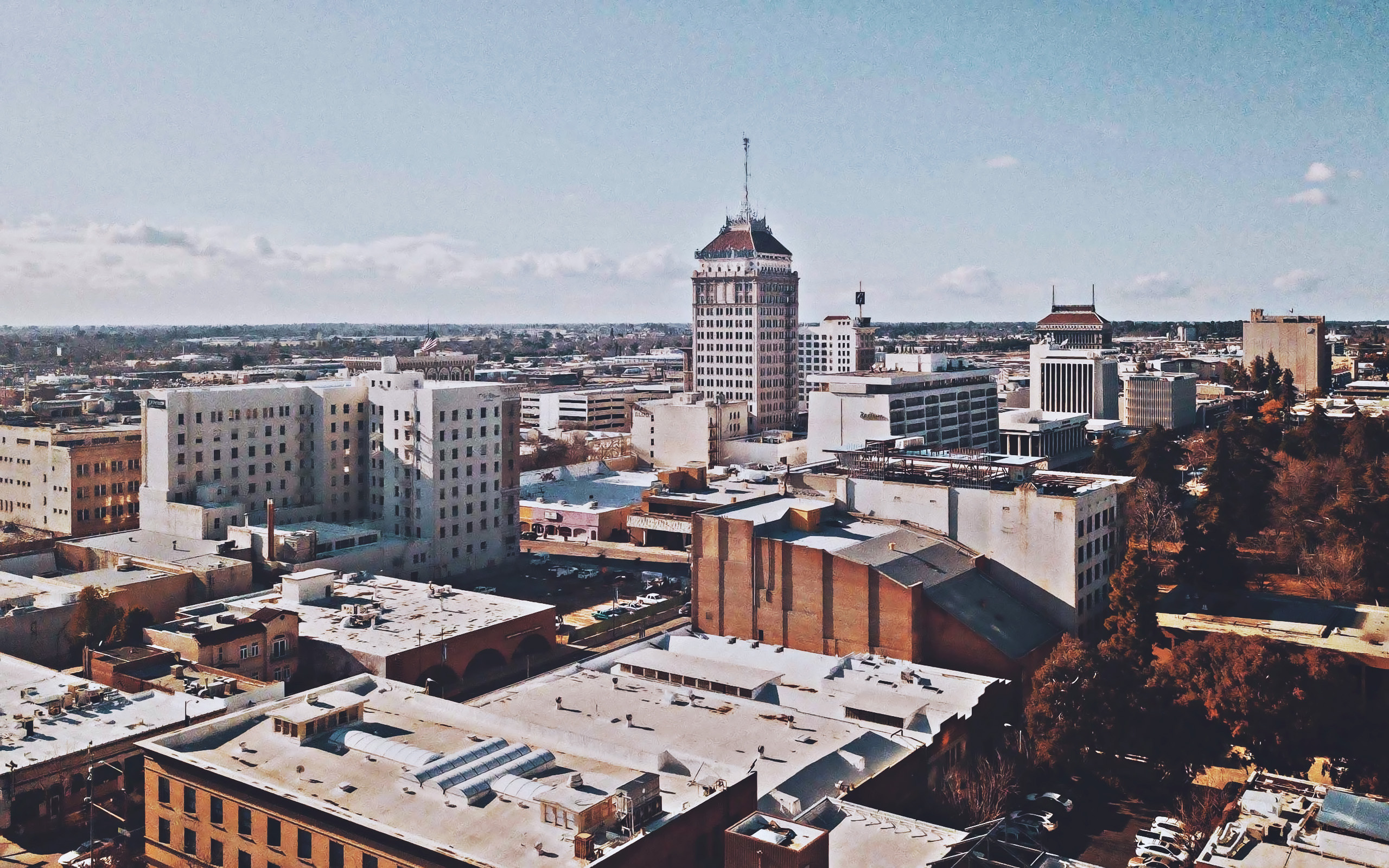 Fall in Fresno, American cities, California landscapes, Picturesque Fresno skyline, 2560x1600 HD Desktop