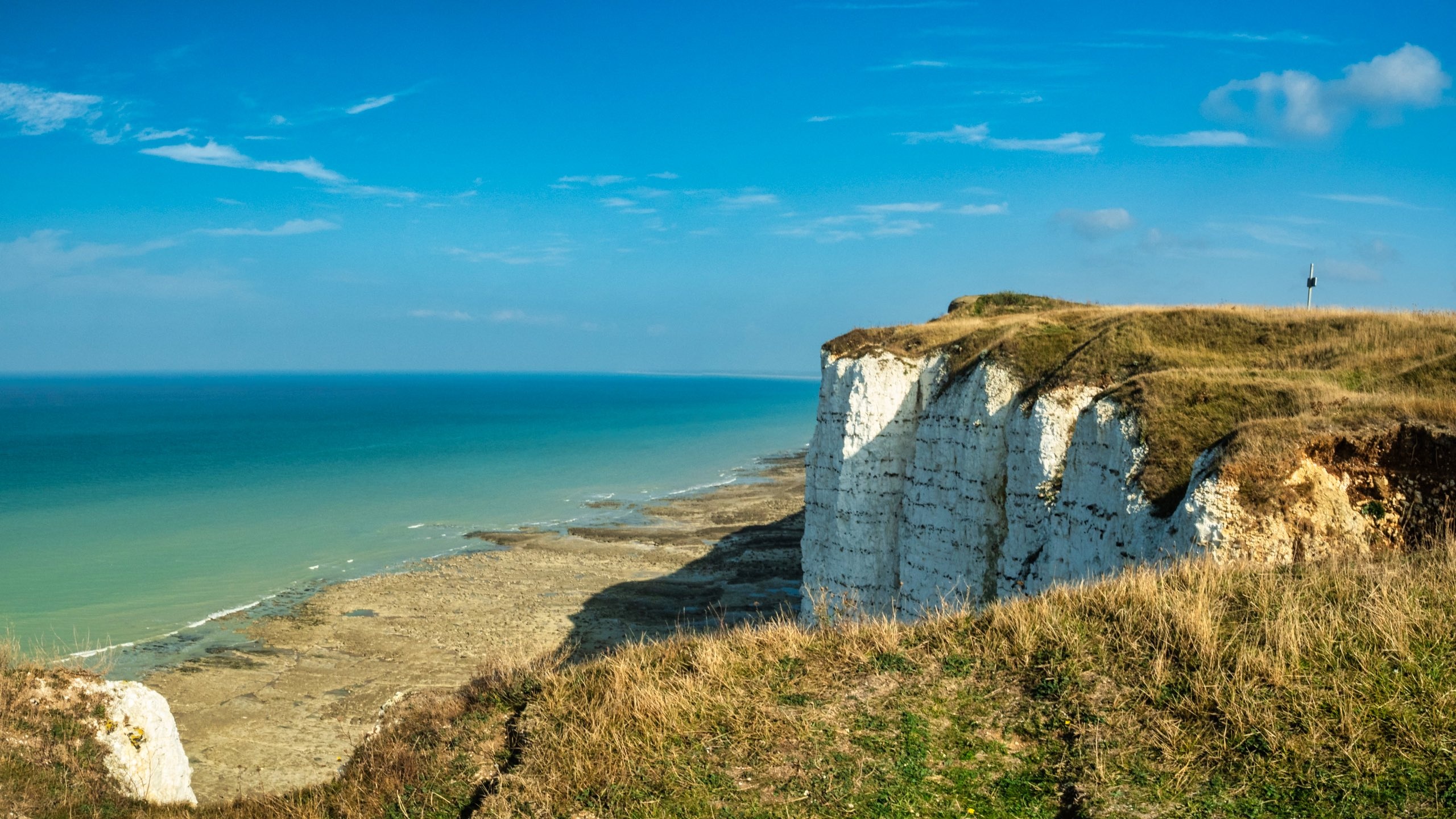 White Cliffs, Camping at ferme de lhorloge, Camperguru, 2560x1440 HD Desktop